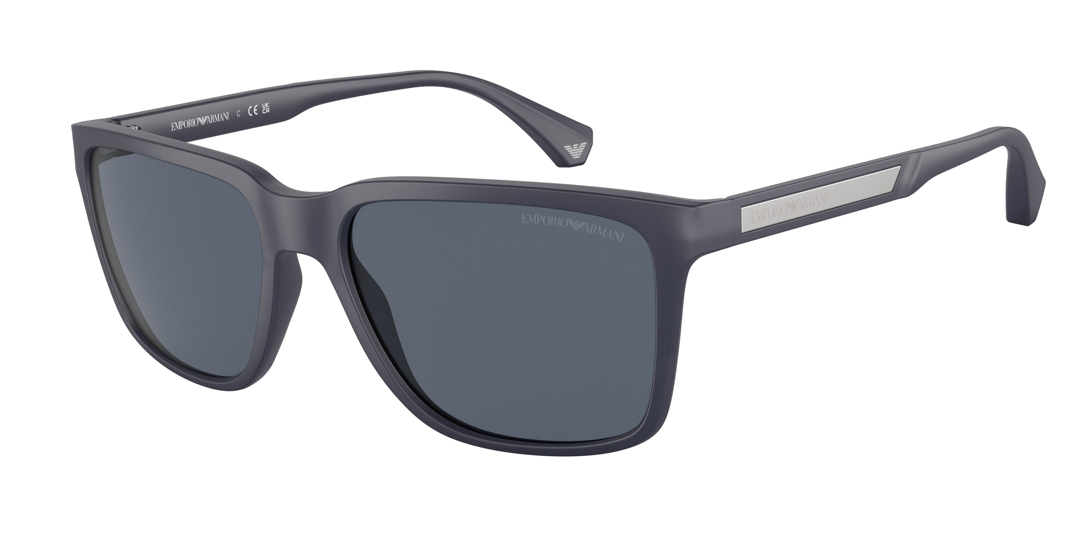 Emporio Armani EA4047 Square Sunglasses  508880-Matte Blue 56-140-17 - Color Map Blue