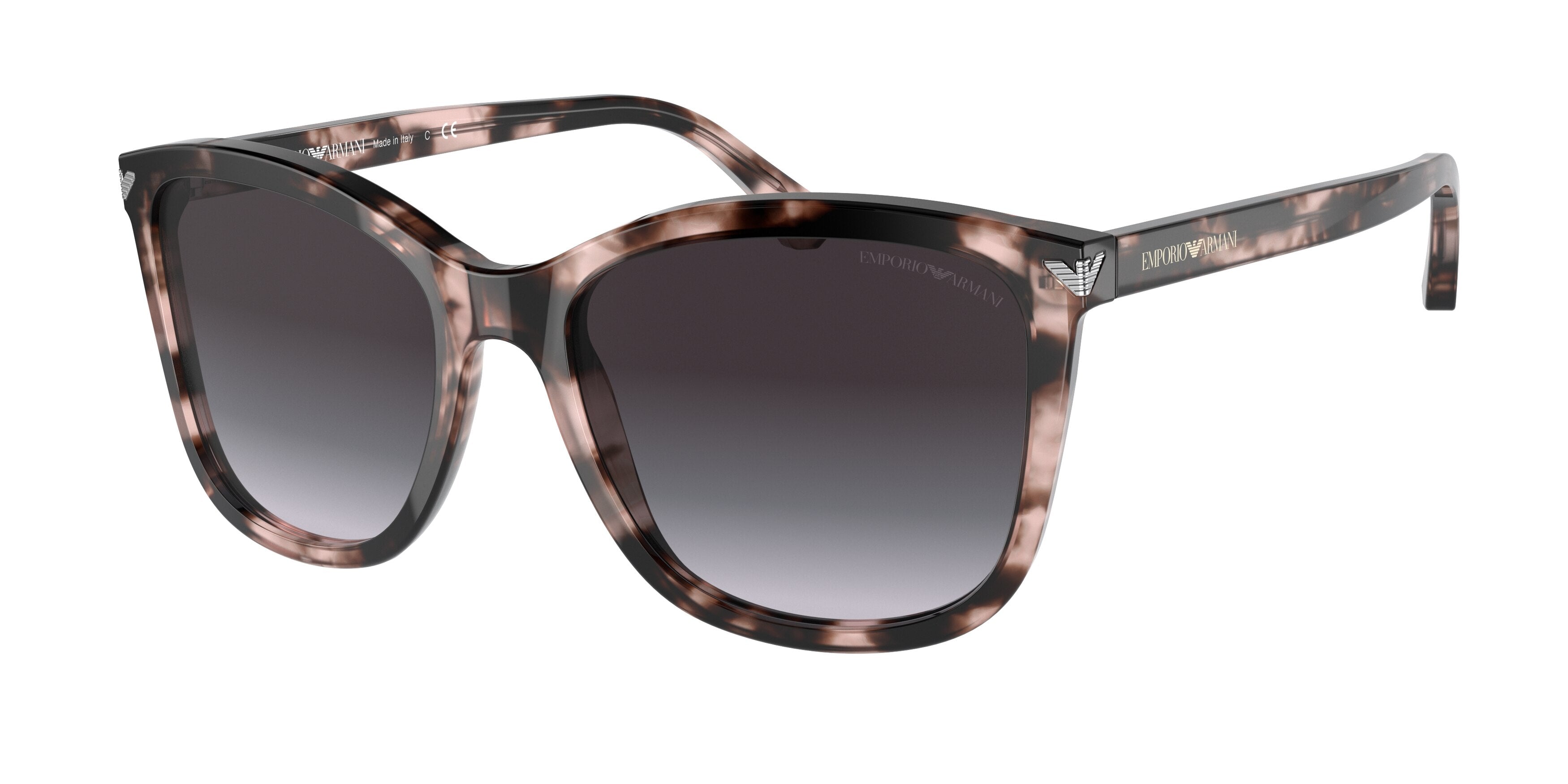 Emporio Armani EA4060 Square Sunglasses  57668G-Pink Havana 56-140-18 - Color Map Pink
