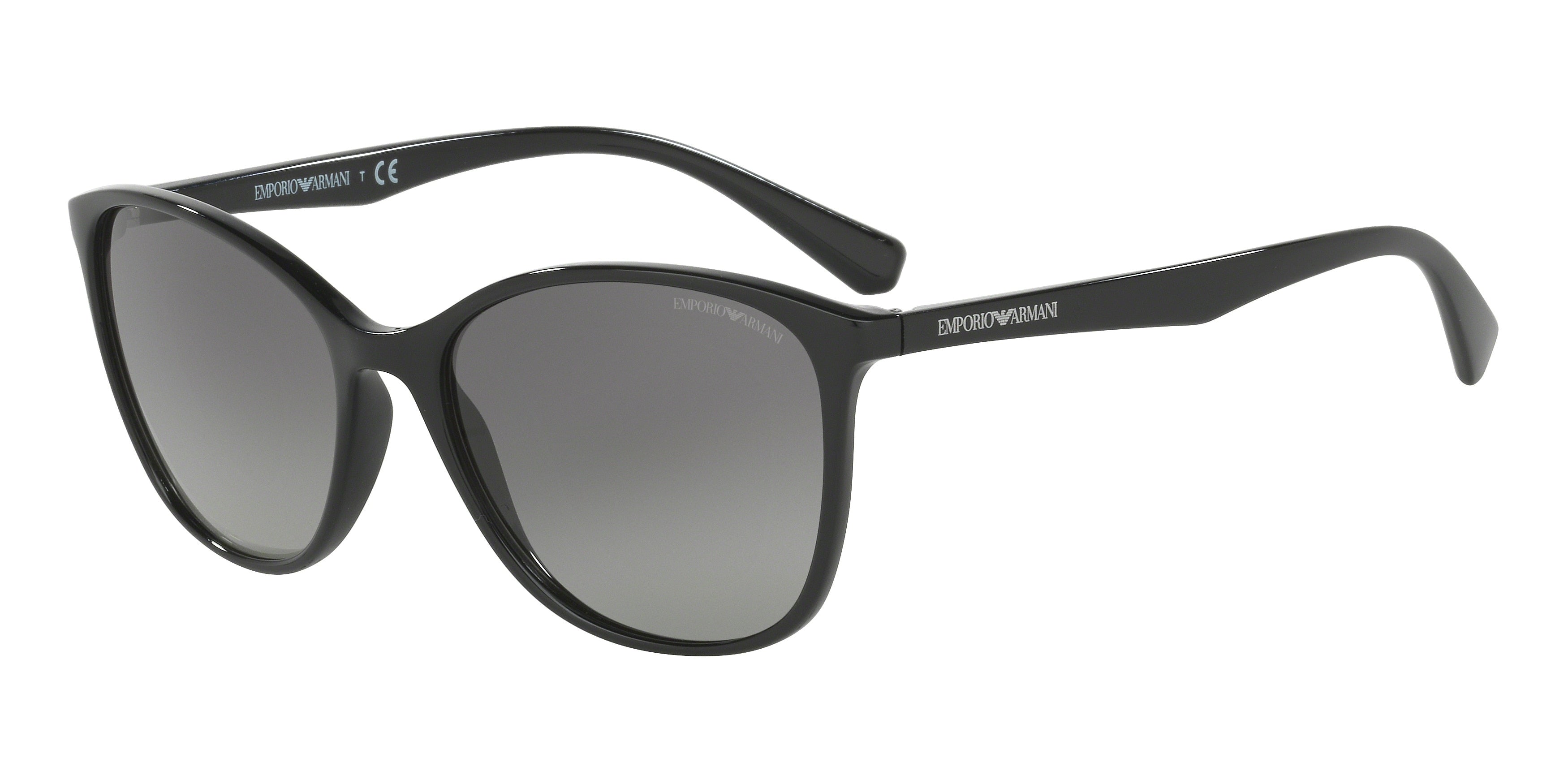 Emporio Armani EA4073 Cat Eye Sunglasses  501711-Shiny Black 56-140-17 - Color Map Black