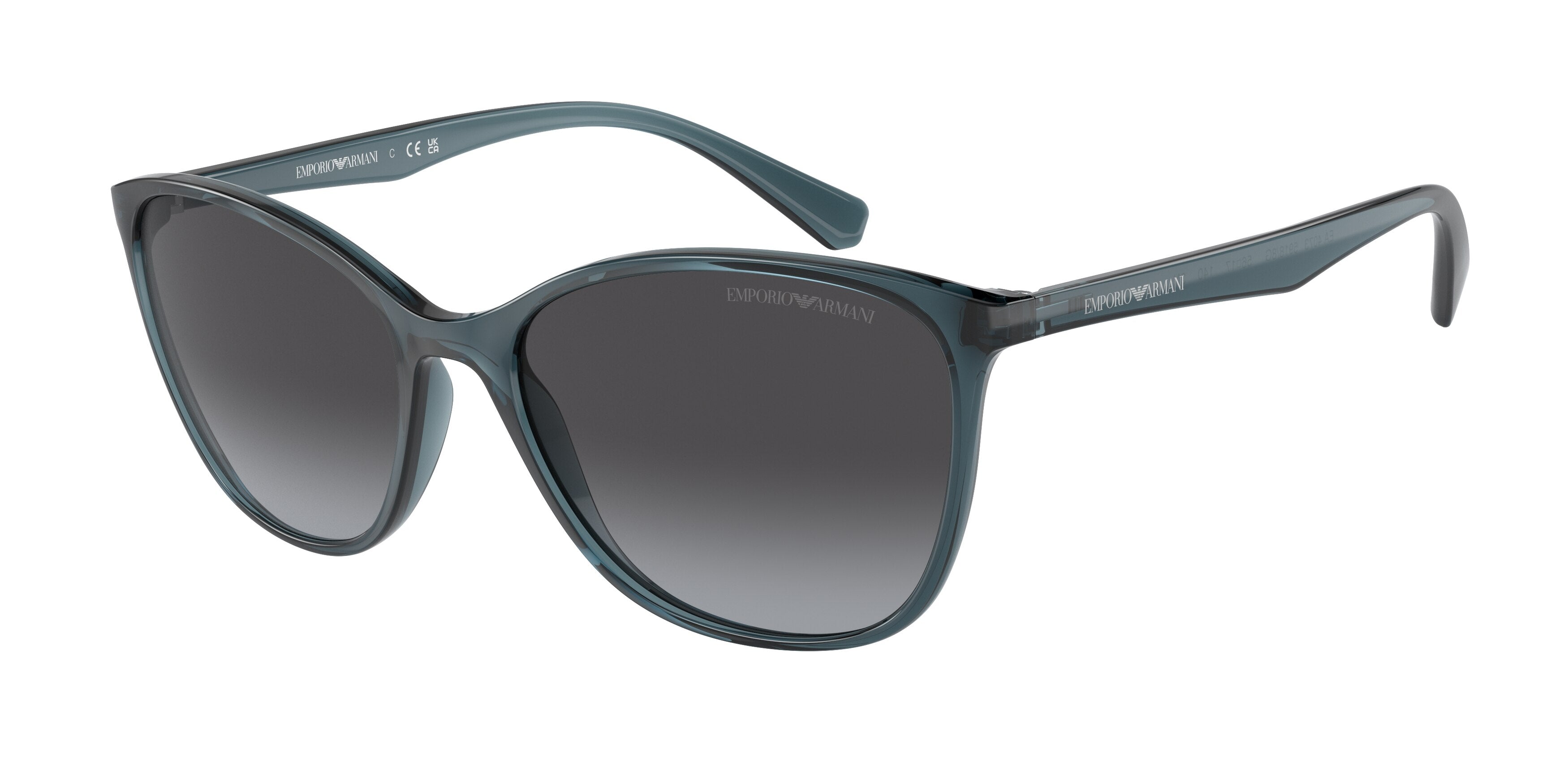Emporio Armani EA4073 Cat Eye Sunglasses  59188G-Transparent Blue 56-140-17 - Color Map Blue