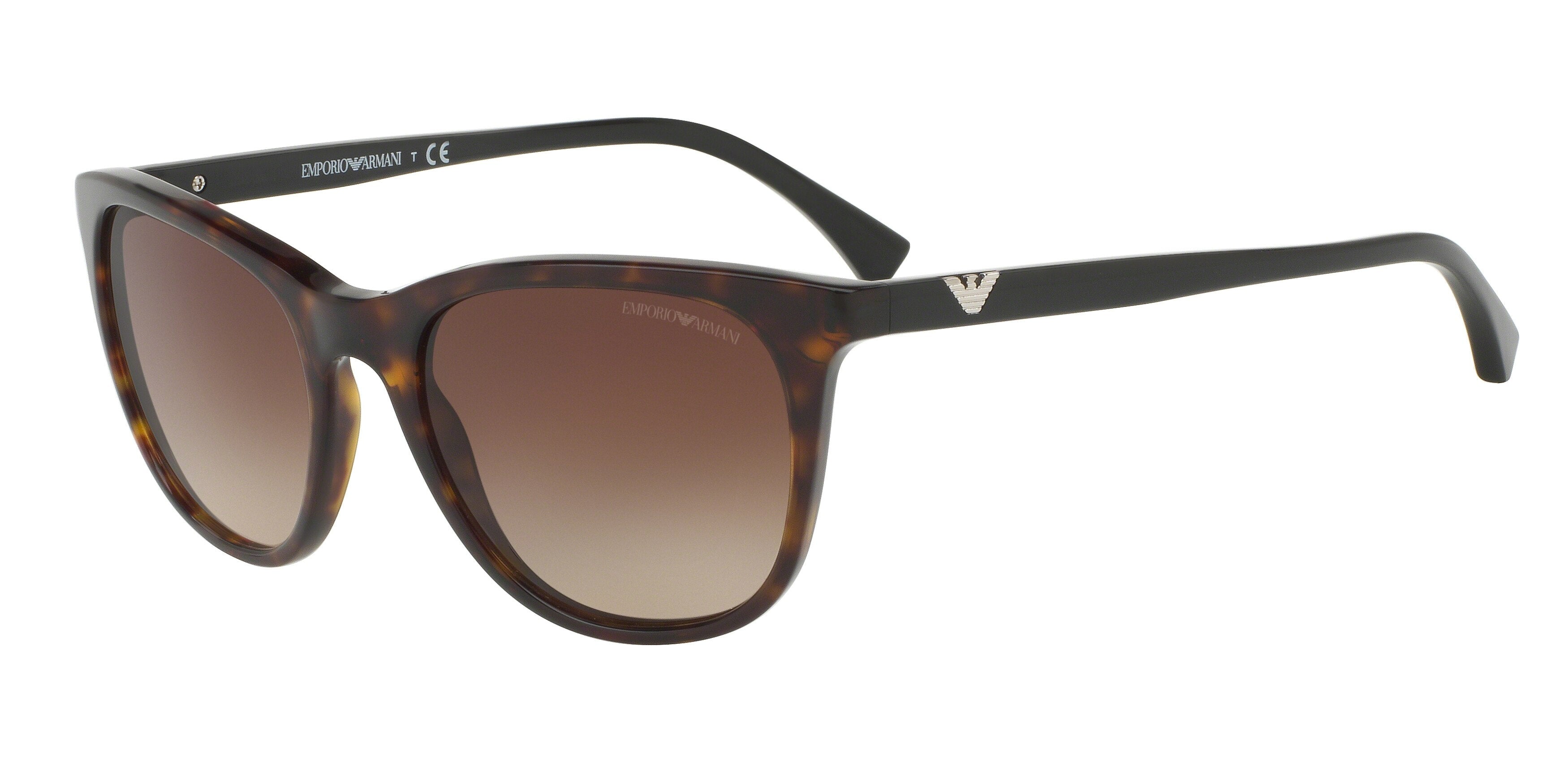 Emporio Armani EA4086 Square Sunglasses  502613-Shiny Havana 54-140-19 - Color Map Tortoise