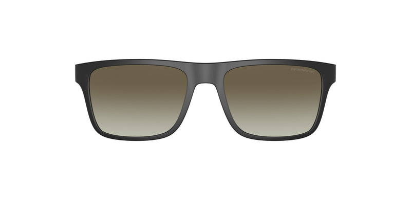 Emporio Armani EA4115C Rectangle Clip-On  50423M-Matte Black 54--18 - Color Map Gradient Green