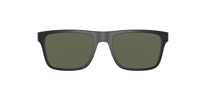 Emporio Armani EA4115C Rectangle Clip-On  504271-Matte Black 54--18 - Color Map Dark Green