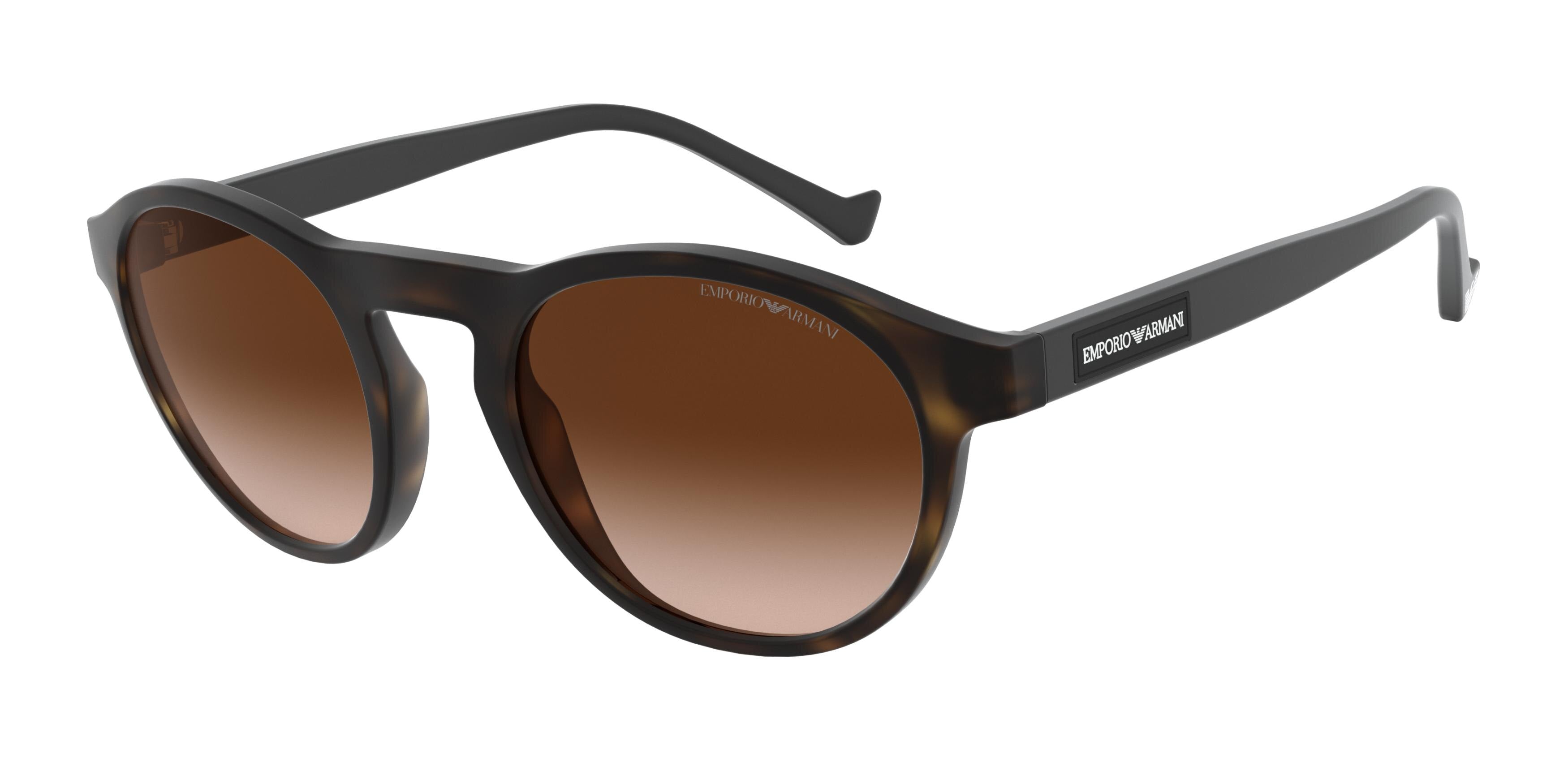 Emporio Armani EA4138 Irregular Sunglasses  508913-Matte Havana 52-143-22 - Color Map Tortoise