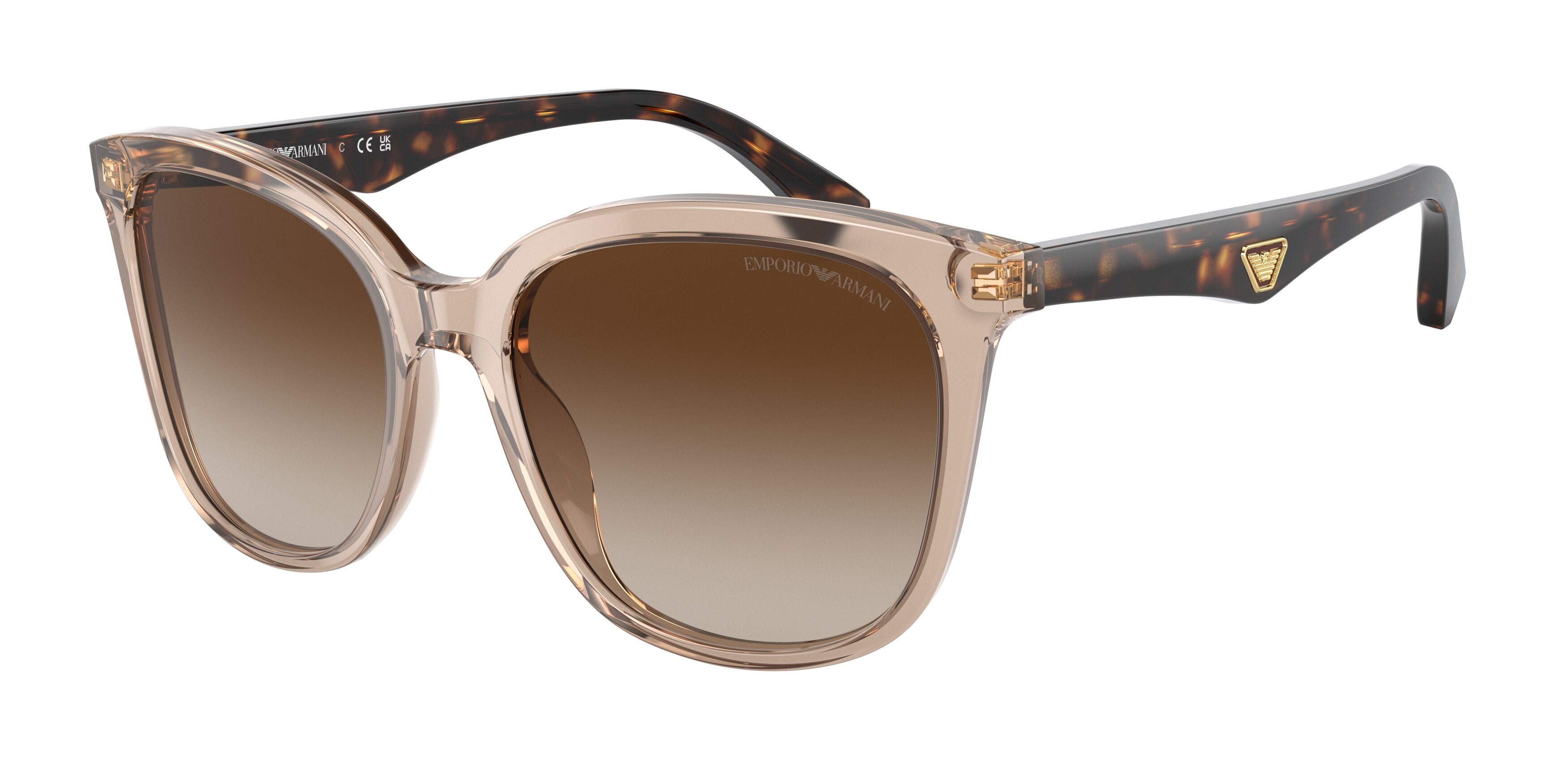 Emporio Armani EA4157 Pillow Sunglasses  585013-Shiny Trasparent Tundra 55-140-18 - Color Map Grey