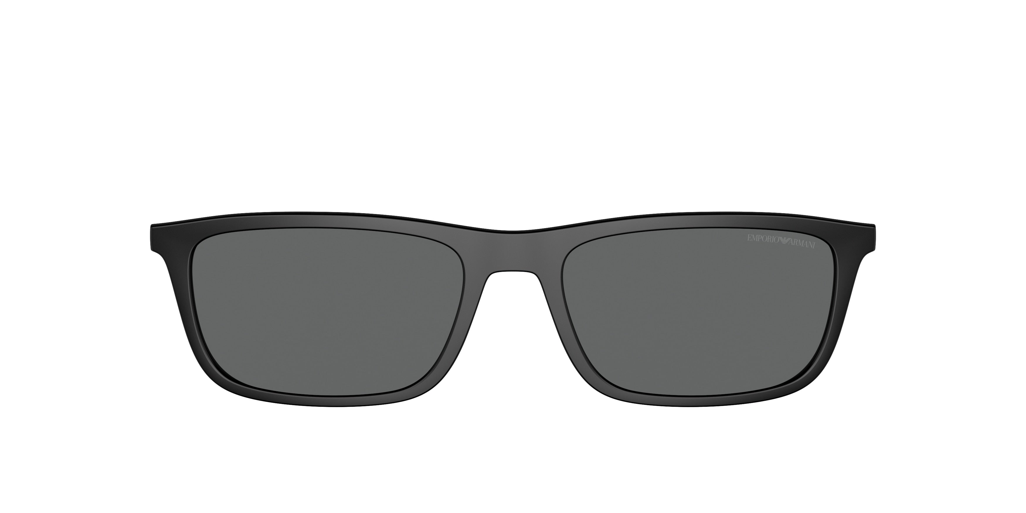 Emporio Armani EA4160C Rectangle Clip-On  500187-Matte Black 55-145-18 - Color Map Dark Grey