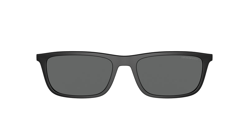 Emporio Armani EA4160C Rectangle Clip-On  500187-Matte Black 55-145-18 - Color Map Dark Grey