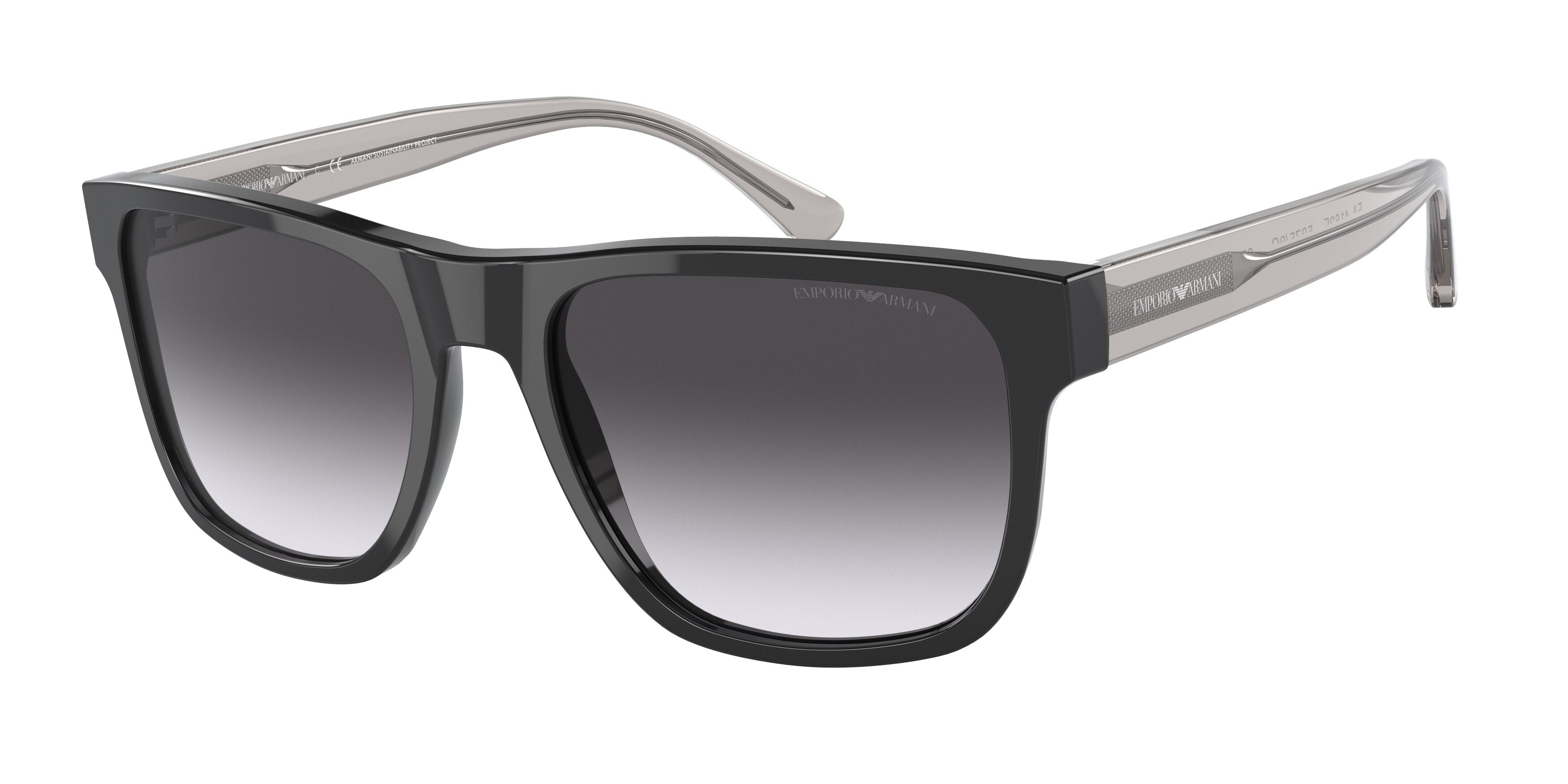 Emporio Armani EA4163F Pillow Sunglasses  58758G-Black 57-145-19 - Color Map Black