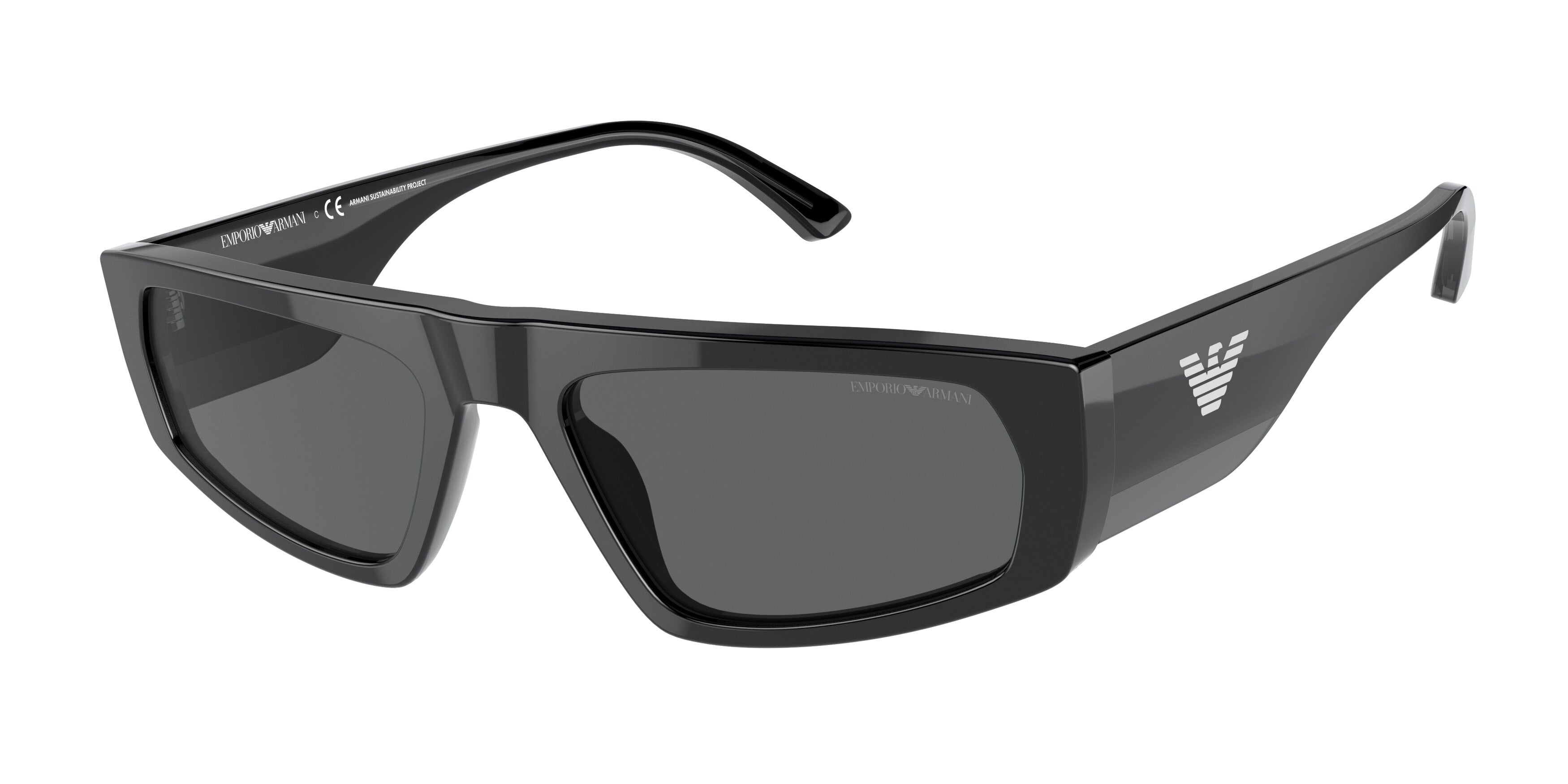 Emporio Armani EA4168 Pillow Sunglasses  507587-Black 56-145-19 - Color Map Black