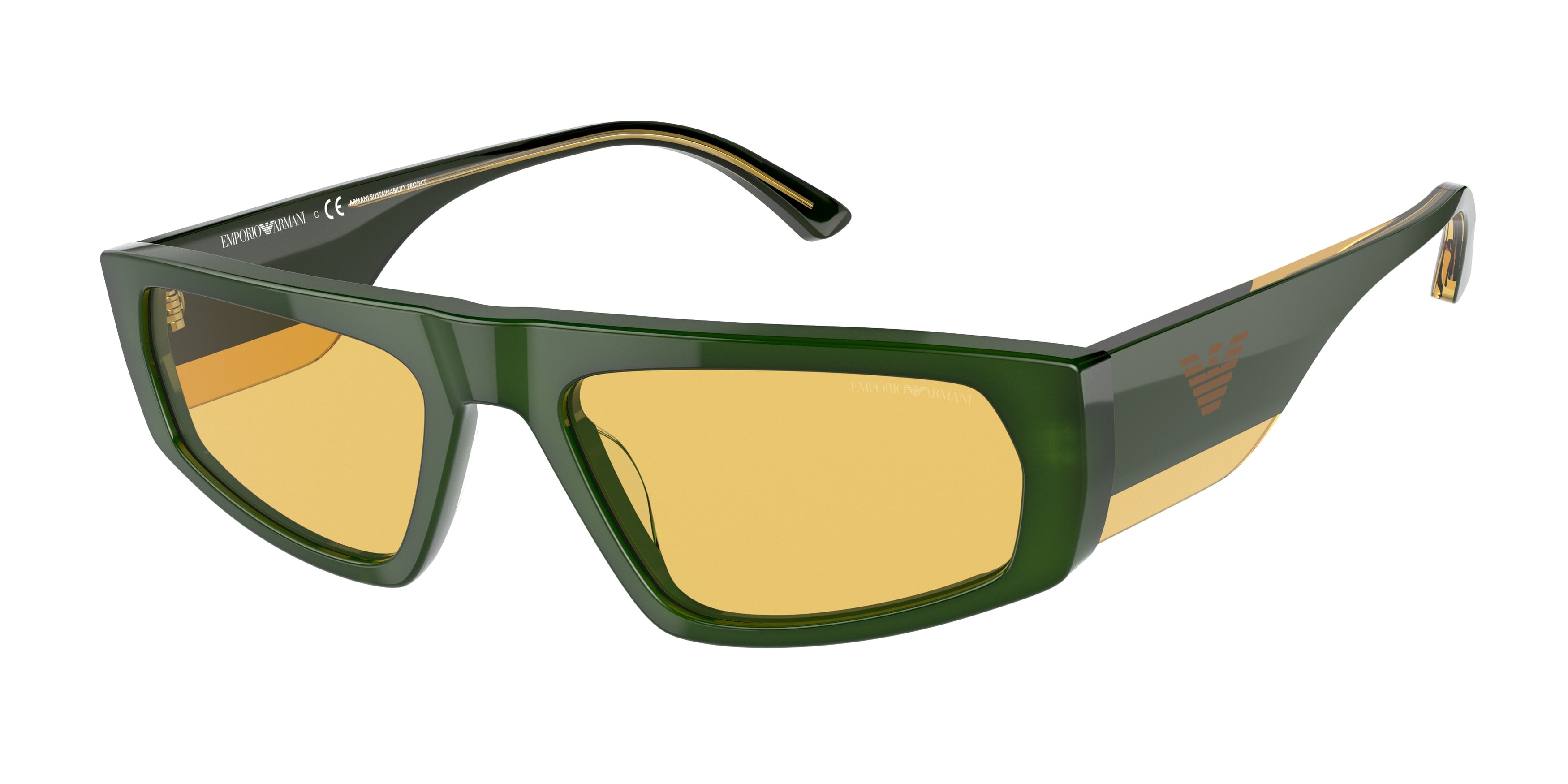 Emporio Armani EA4168 Pillow Sunglasses  590985-Green 56-145-19 - Color Map Green