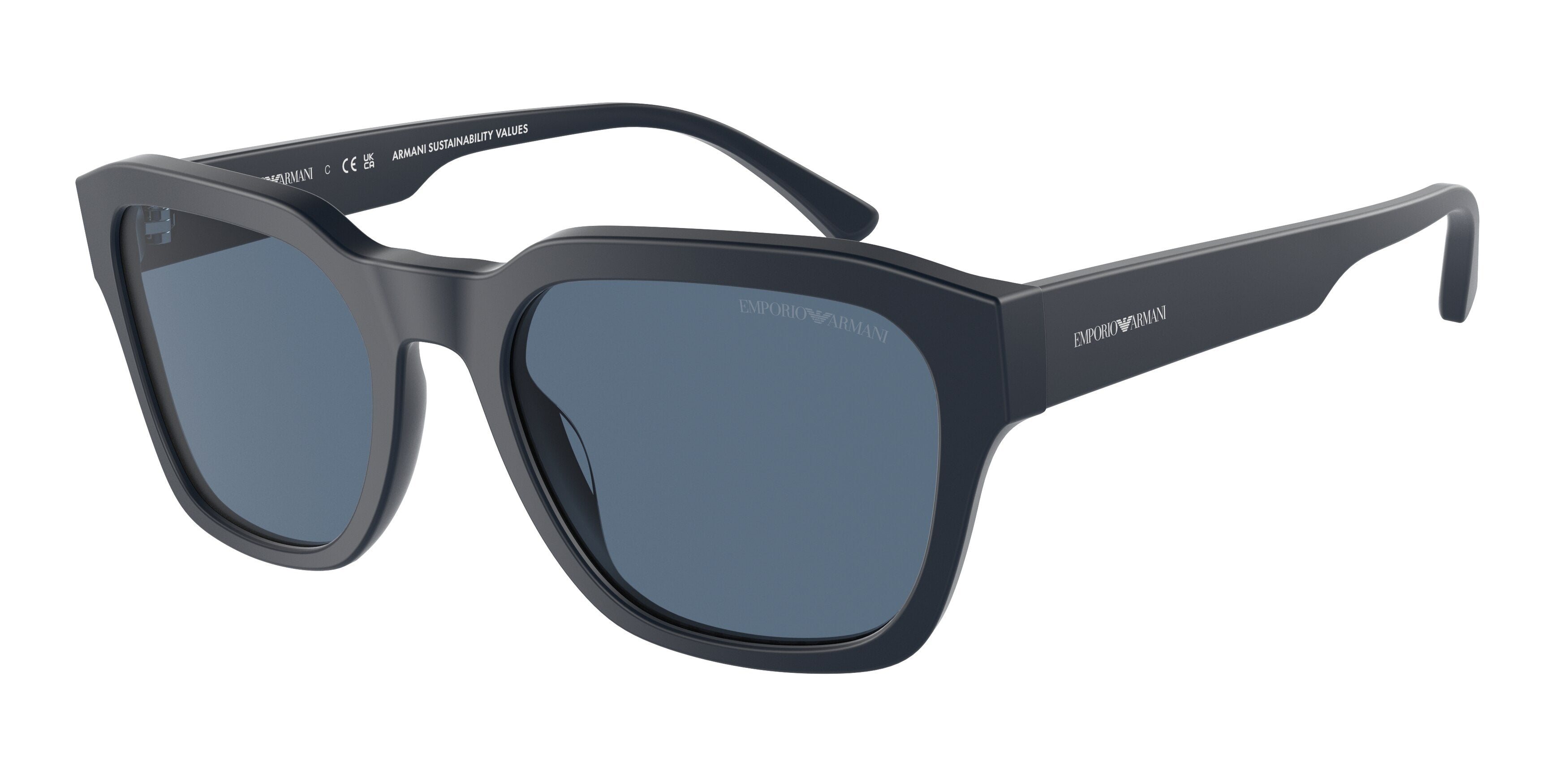 Emporio Armani EA4175 Square Sunglasses  508880-Matte Blue 55-145-20 - Color Map Blue