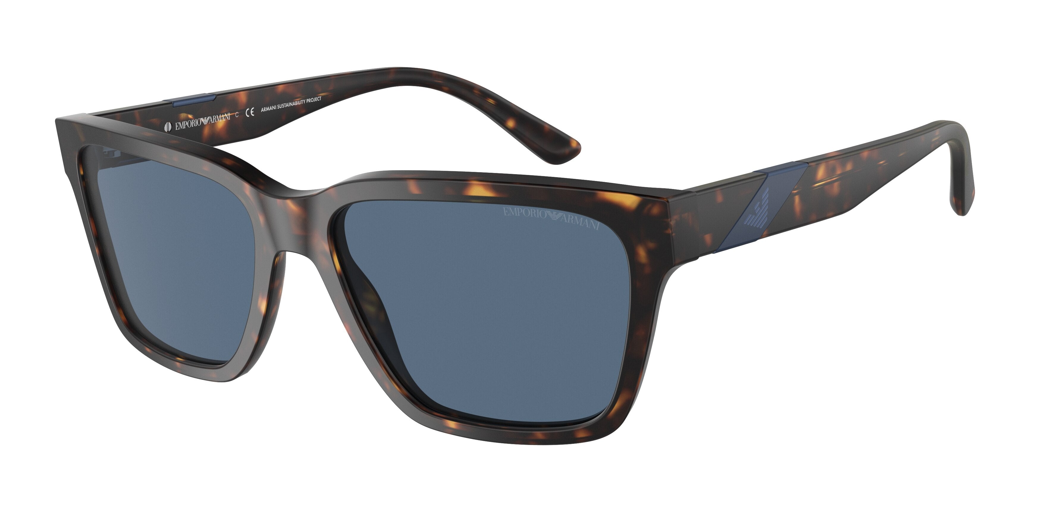 Emporio Armani EA4177F Rectangle Sunglasses  500280-Matte Havana 57-145-17 - Color Map Tortoise