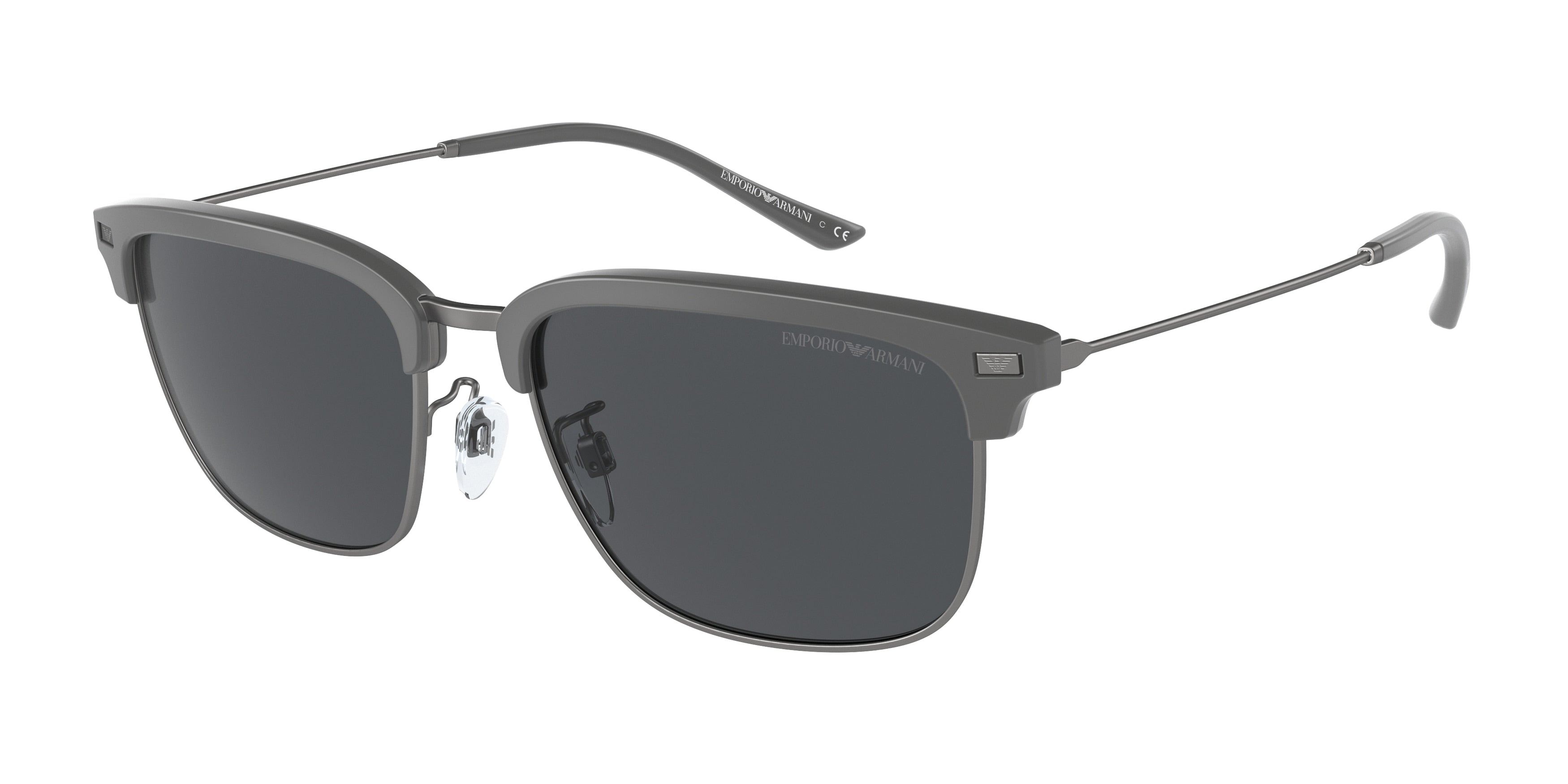 Emporio Armani EA4180 Pillow Sunglasses  542487-Matte Grey/Gunmetal 57-150-18 - Color Map Grey