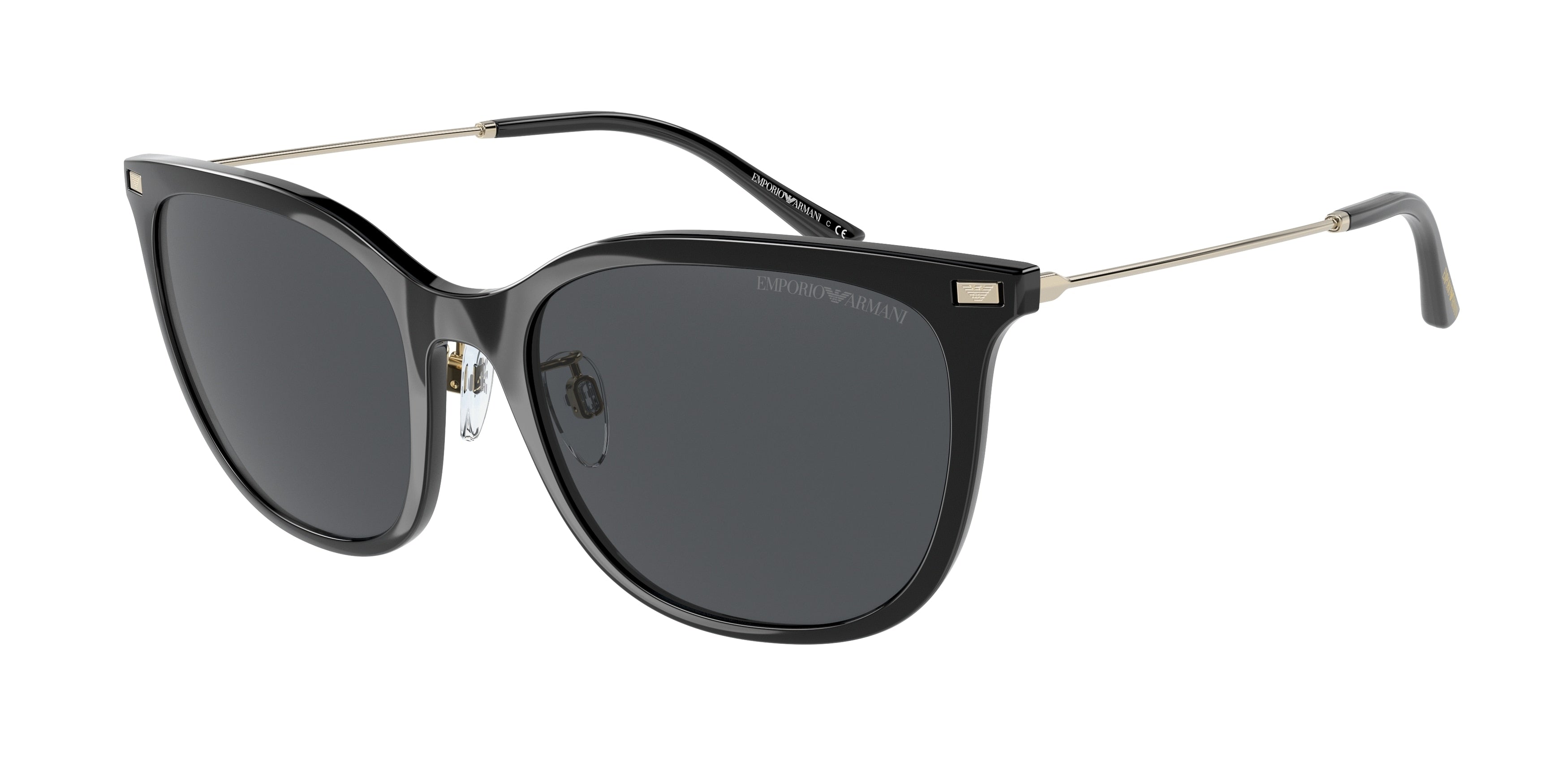 Emporio Armani EA4181 Cat Eye Sunglasses  500187-Shiny Black 54-145-18 - Color Map Black