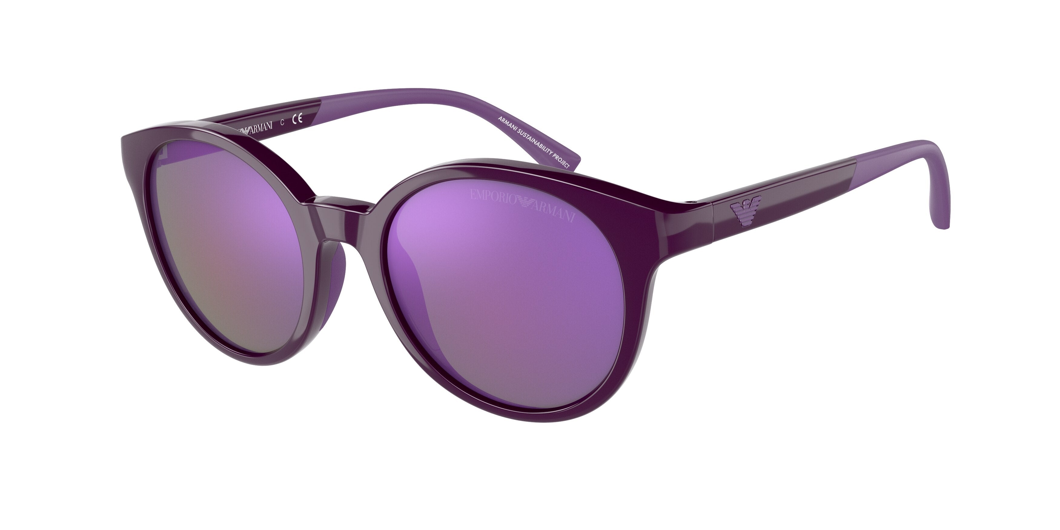 Emporio Armani EA4185F Phantos Sunglasses  51154V-Shiny Violet 47-125-18 - Color Map Violet