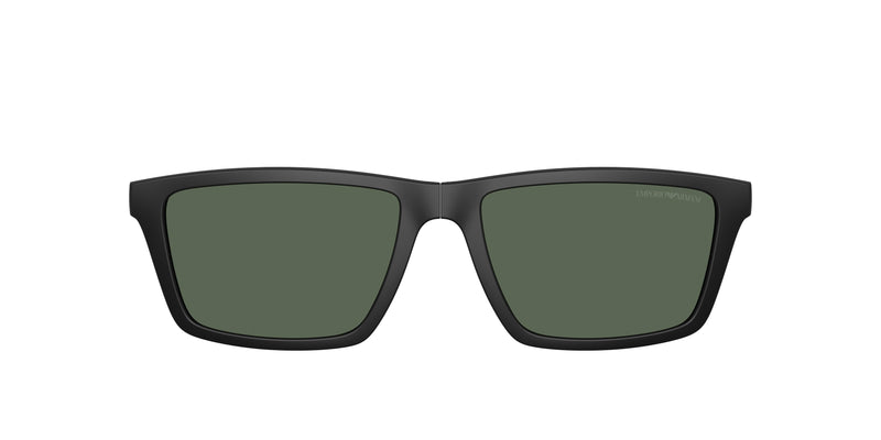 Emporio Armani EA4189C Rectangle Clip-On  500171-Matte Black 55--18 - Color Map Dark Green