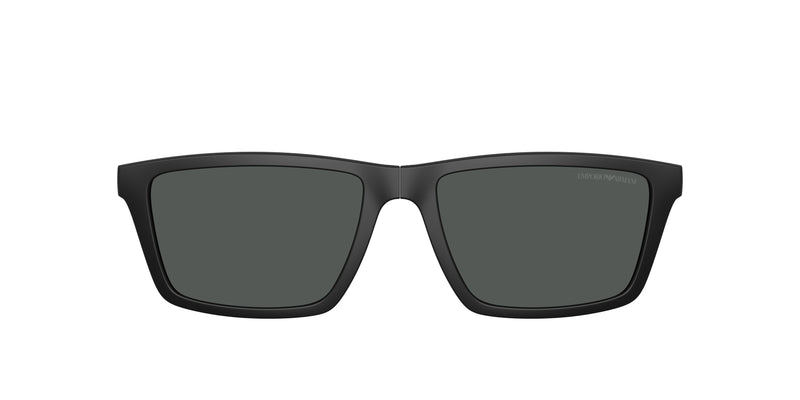 Emporio Armani EA4189C Rectangle Clip-On  500187-Matte Black 55--18 - Color Map Dark Grey