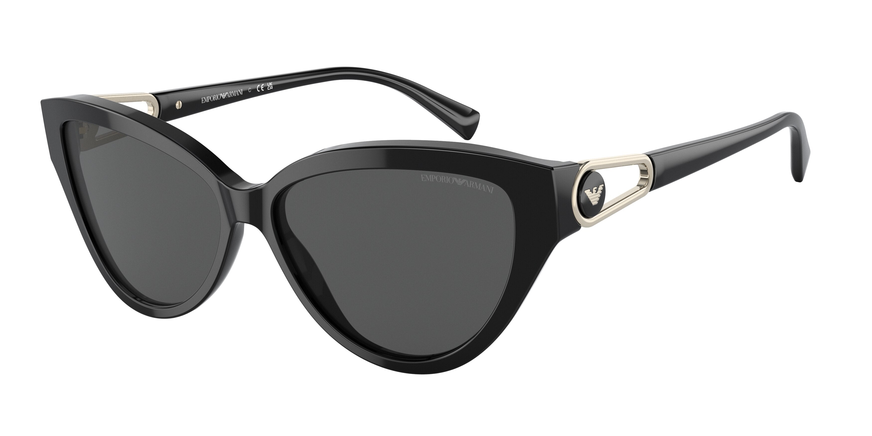 Emporio Armani EA4192F Cat Eye Sunglasses  501787-Shiny Black 57-140-14 - Color Map Black