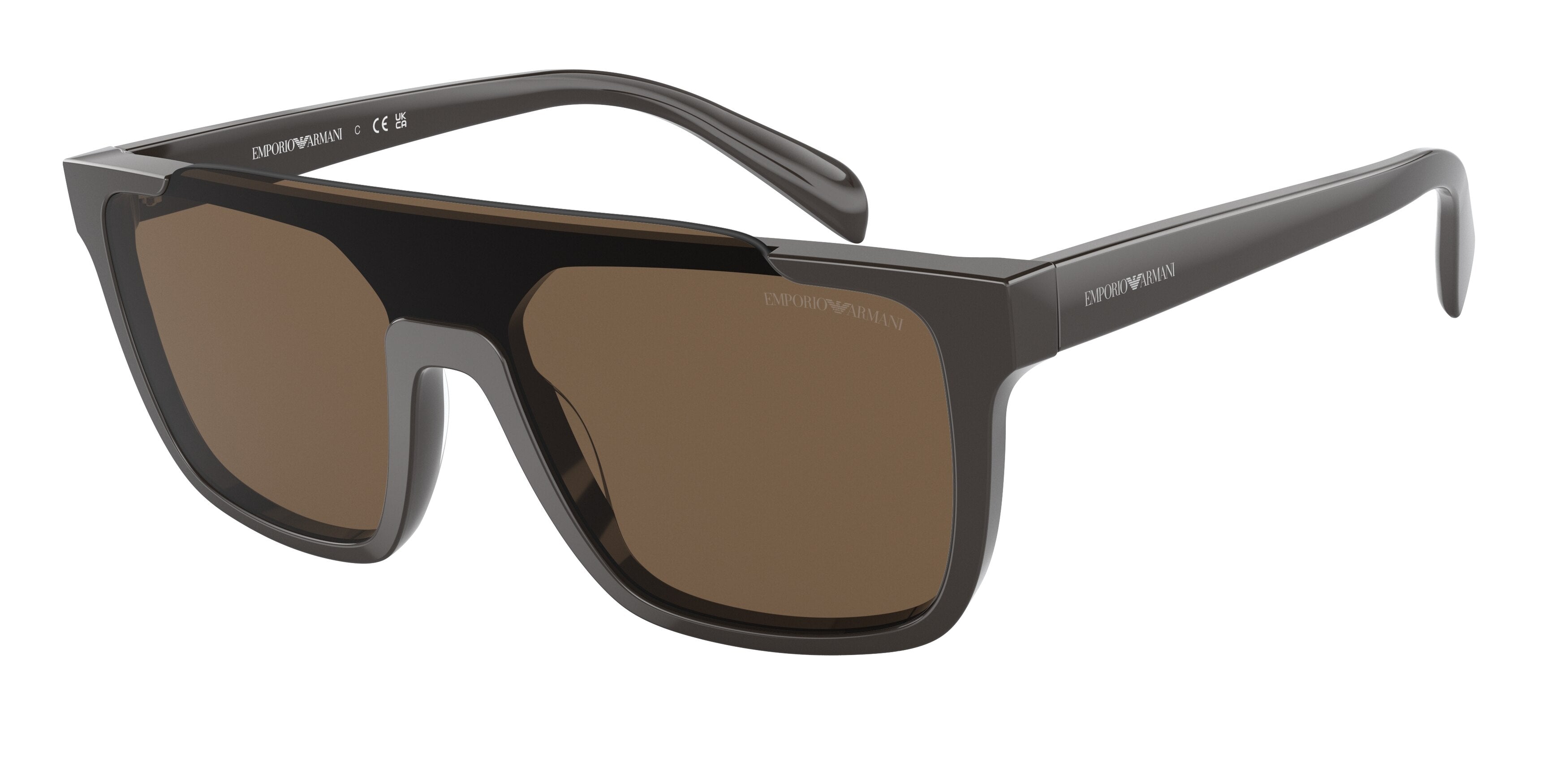 Emporio Armani EA4193 Square Sunglasses  519773-Shiny Grey 133-145-131 - Color Map Grey