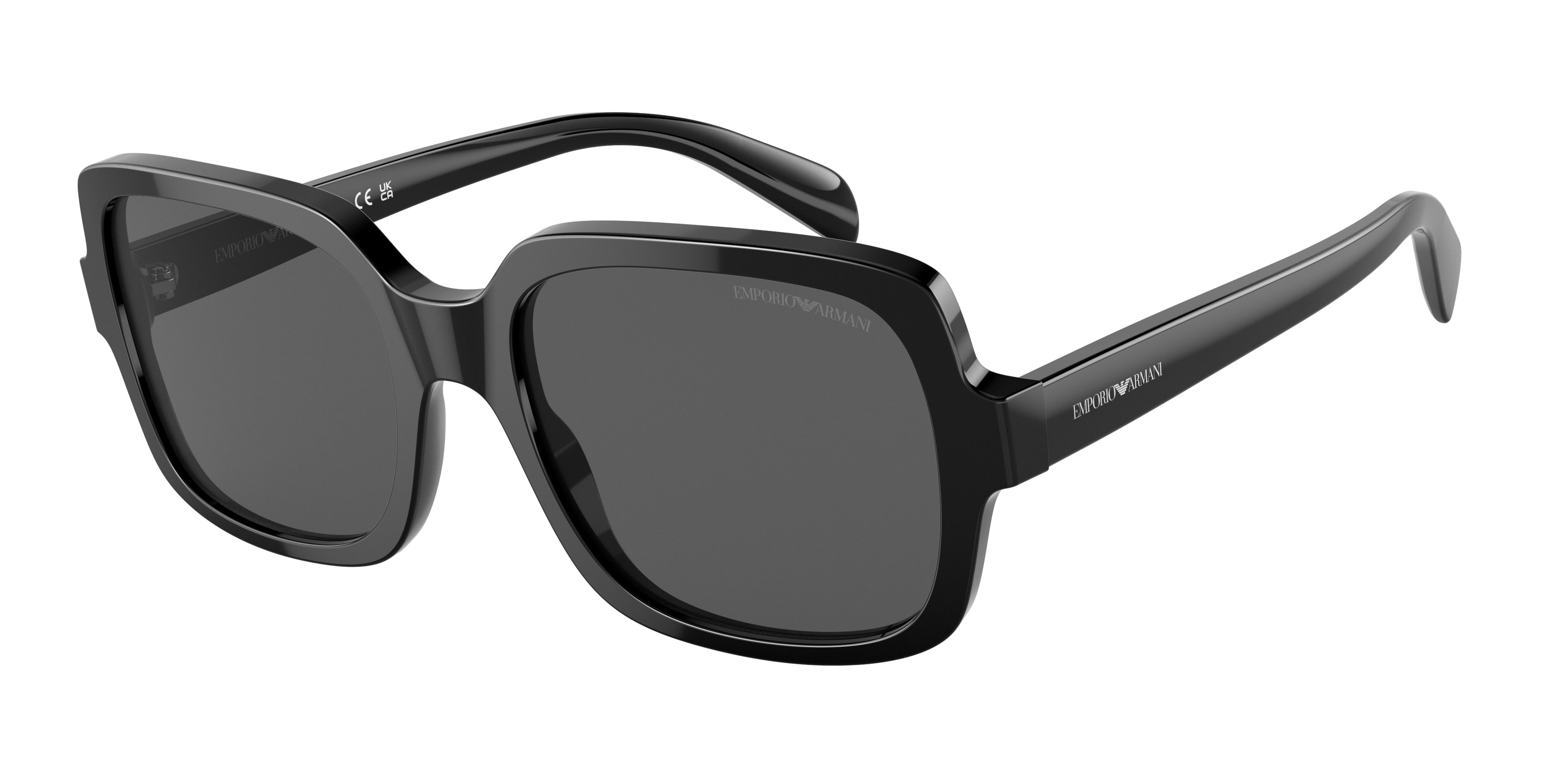Emporio Armani EA4195 Square Sunglasses  501787-Shiny Black 55-140-19 - Color Map Black