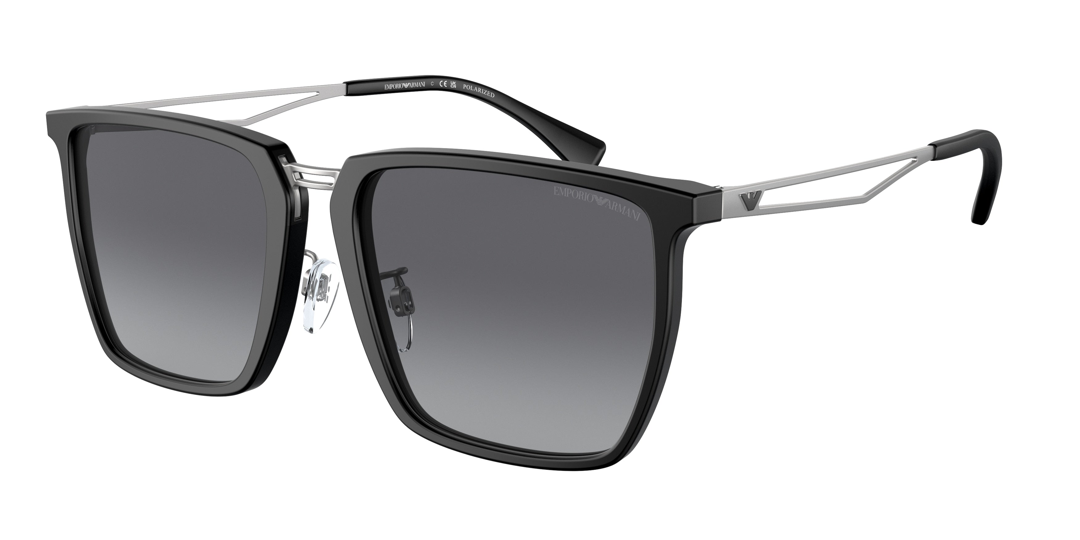 Emporio Armani EA4196D Pillow Sunglasses  5001T3-Matte Black 57-145-19 - Color Map Black