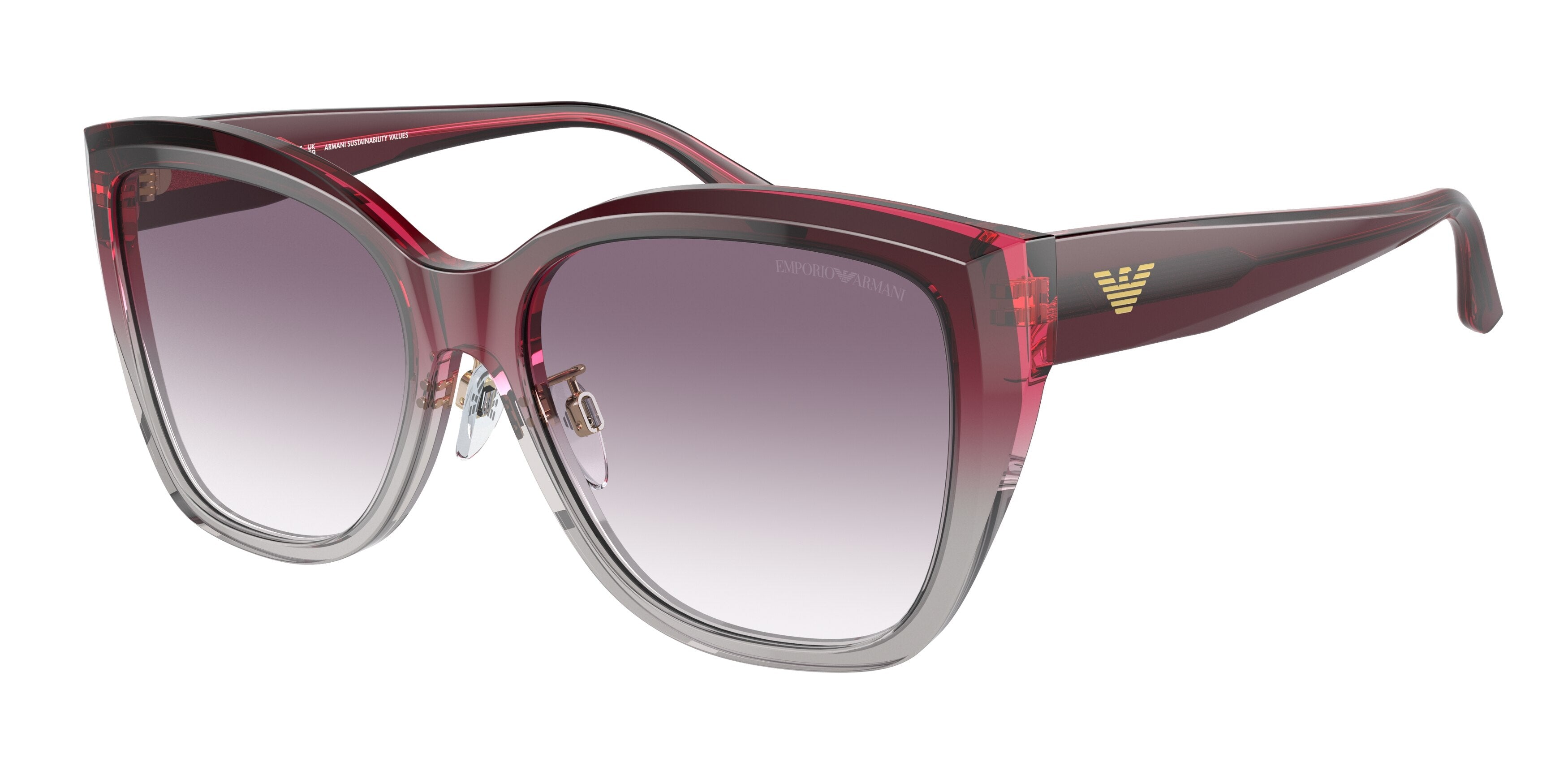 Emporio Armani EA4198F Cat Eye Sunglasses  59908H-Gradient Violet/Grey 57-140-17 - Color Map Violet