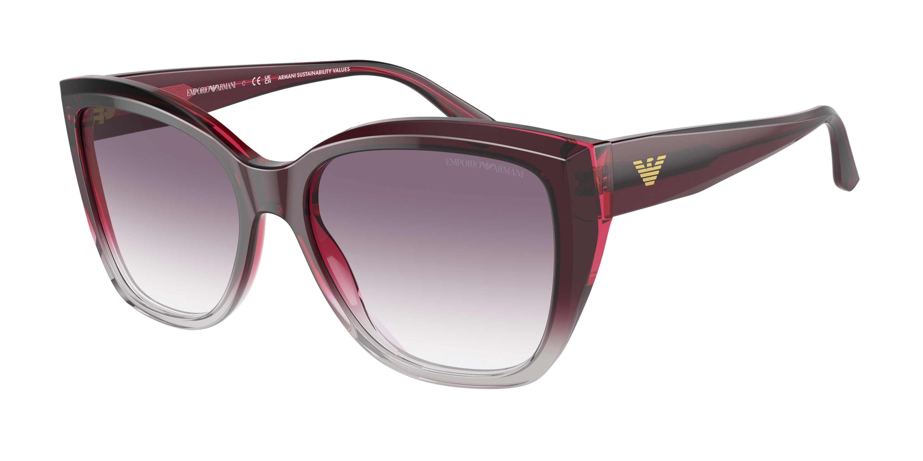 Emporio Armani EA4198 Cat Eye Sunglasses  59908H-Gradient Violet/Grey 55-140-17 - Color Map Violet