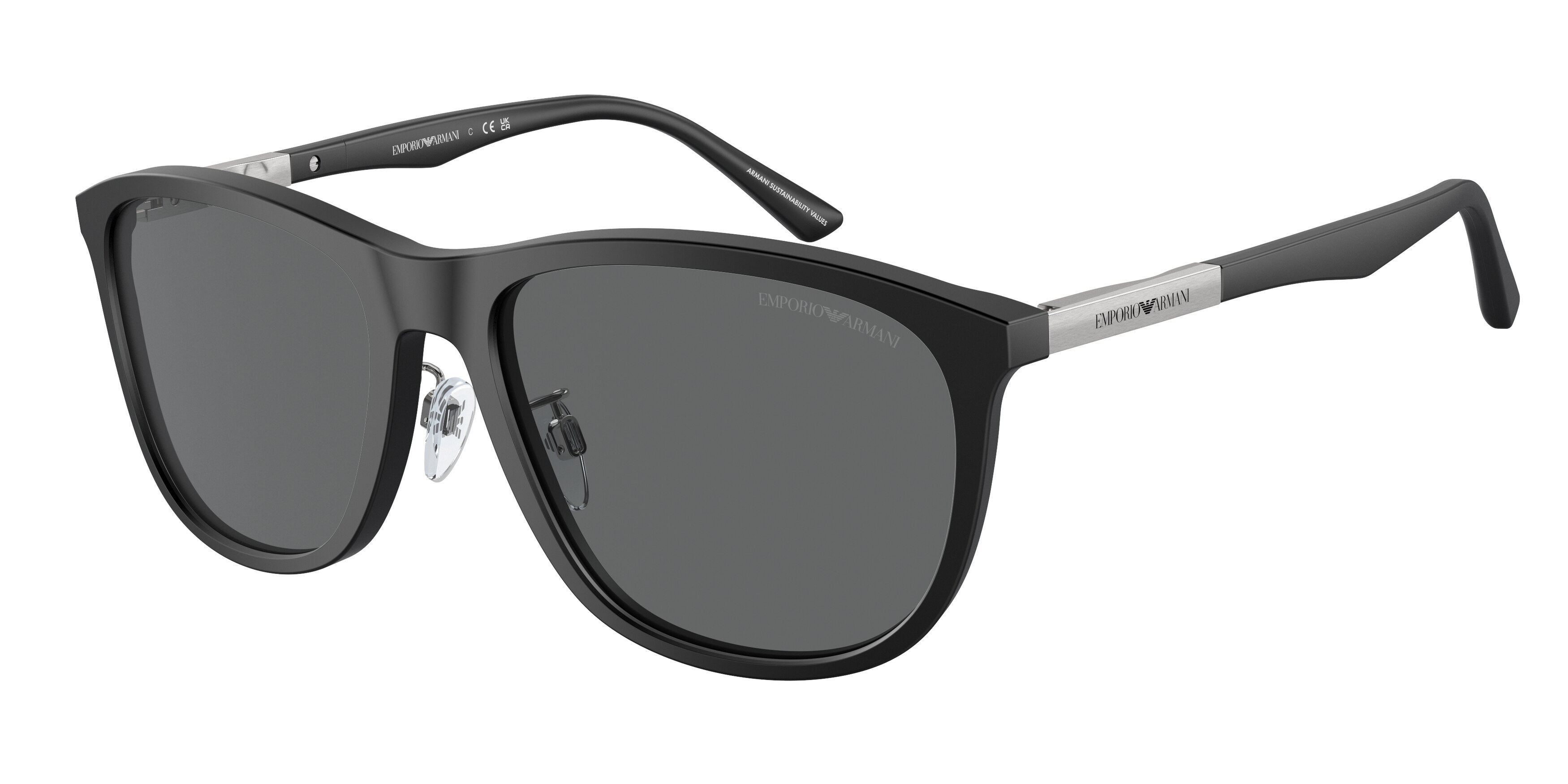 Emporio Armani EA4201F Pillow Sunglasses  500187-Matte Black 58-145-18 - Color Map Black