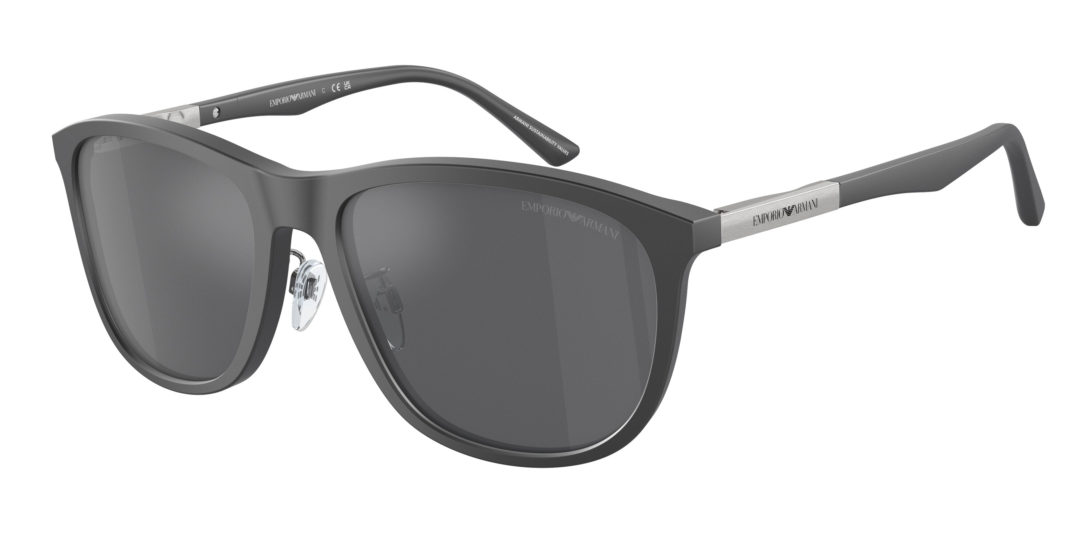 Emporio Armani EA4201F Pillow Sunglasses  51266G-Matte Grey 58-145-18 - Color Map Grey