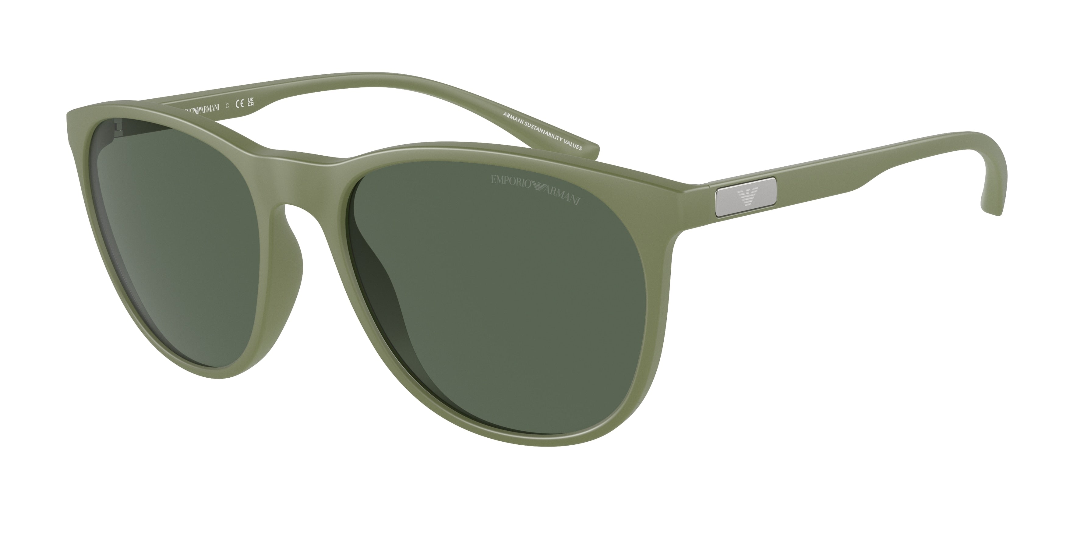 Emporio Armani EA4210 Phantos Sunglasses  542471-Matte Sage Green 56-145-18 - Color Map Green
