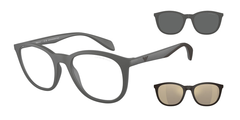 Emporio Armani EA4211 Phantos Sunglasses  51261W-Matte Grey 52-145-20 - Color Map Grey