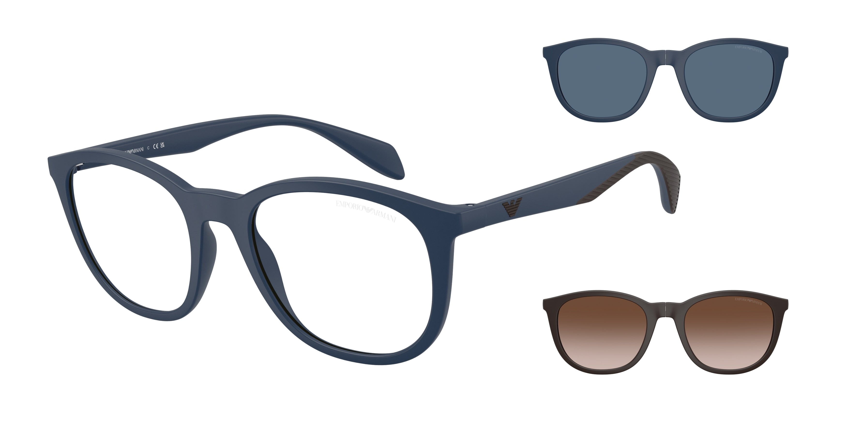 Emporio Armani EA4211 Phantos Sunglasses  61851W-Matte Blue 52-145-20 - Color Map Blue