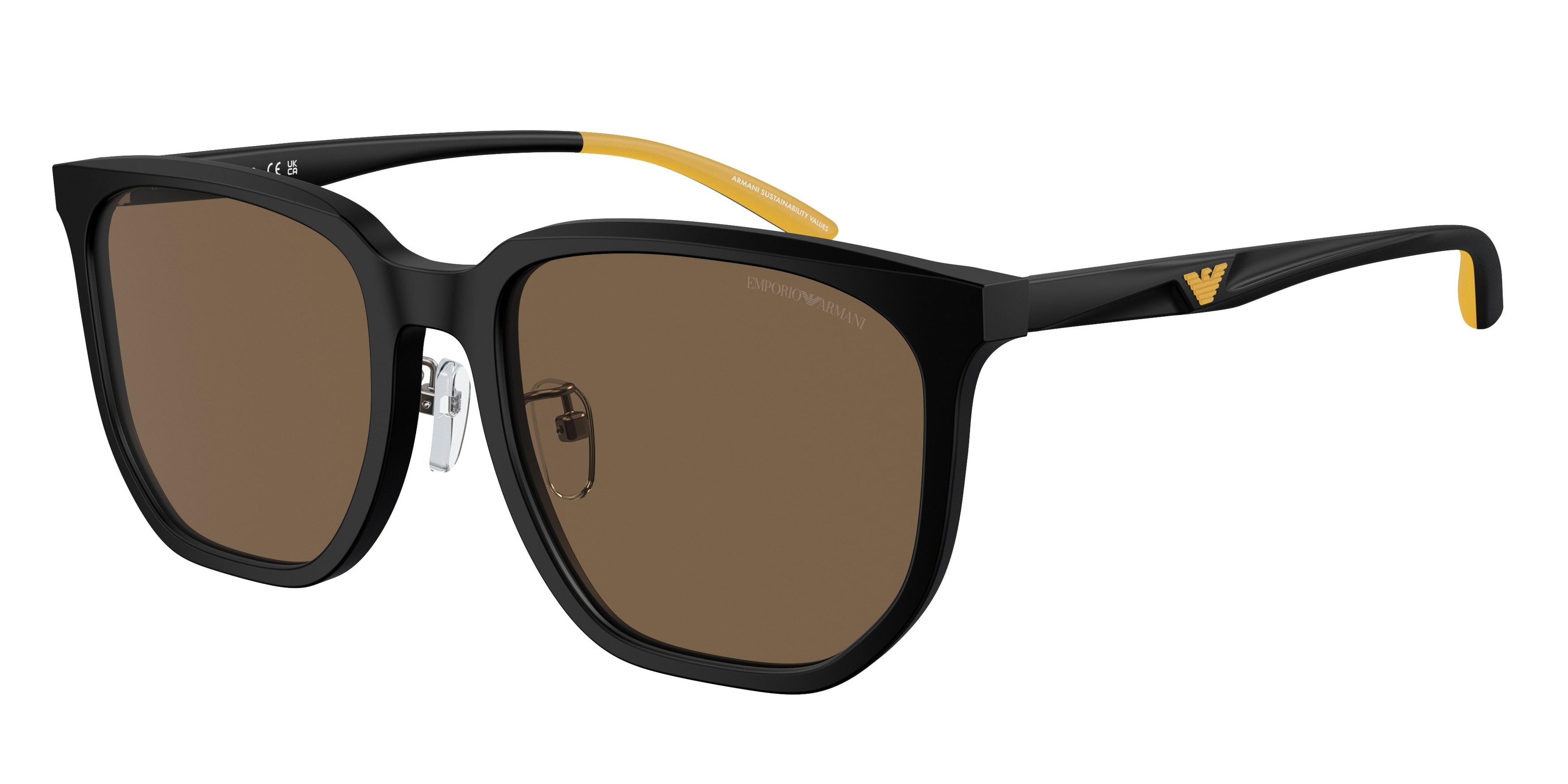 Emporio Armani EA4215D Square Sunglasses  500173-Matte Black 56-145-19 - Color Map Black