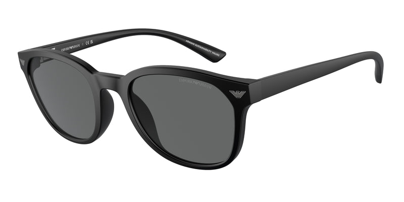 Emporio Armani EA4225U Phantos Sunglasses  500187-Matte Black 53-145-20 - Color Map Black
