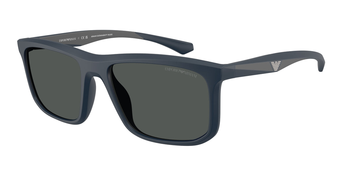 Emporio Armani EA4234U Square Sunglasses  618587-Matte Blue 57-145-18 - Color Map Blue