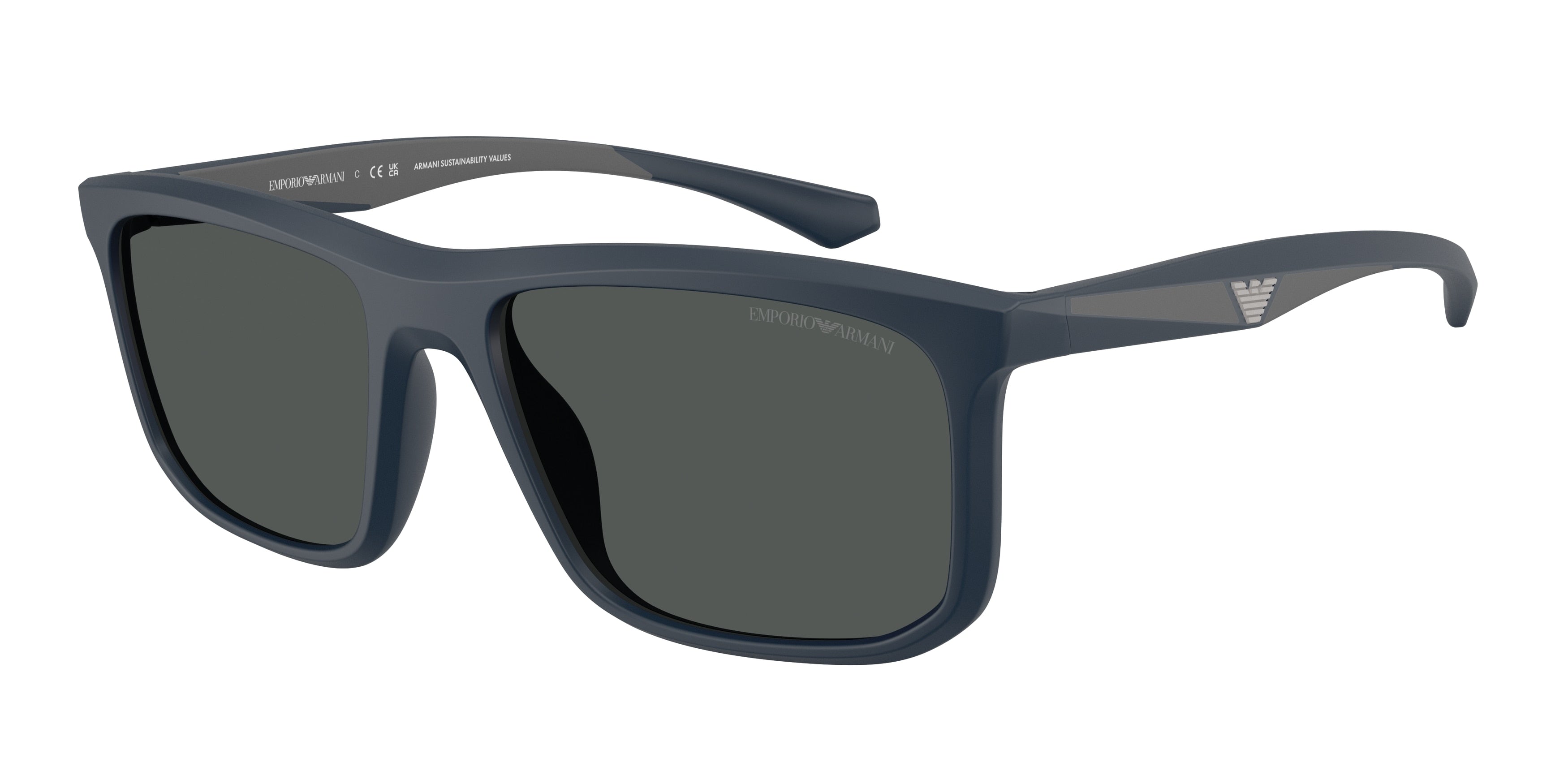Emporio Armani EA4234U Square Sunglasses  618587-Matte Blue 57-145-18 - Color Map Blue