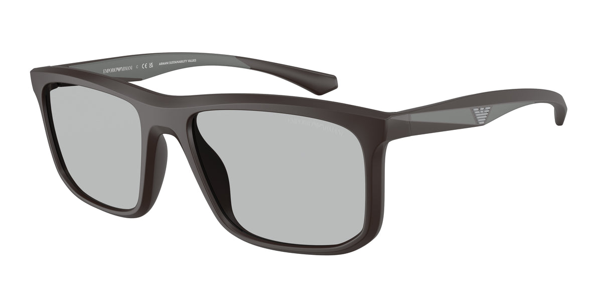 Emporio Armani EA4234U Square Sunglasses  618687-Matte Brown 57-145-18 - Color Map Brown