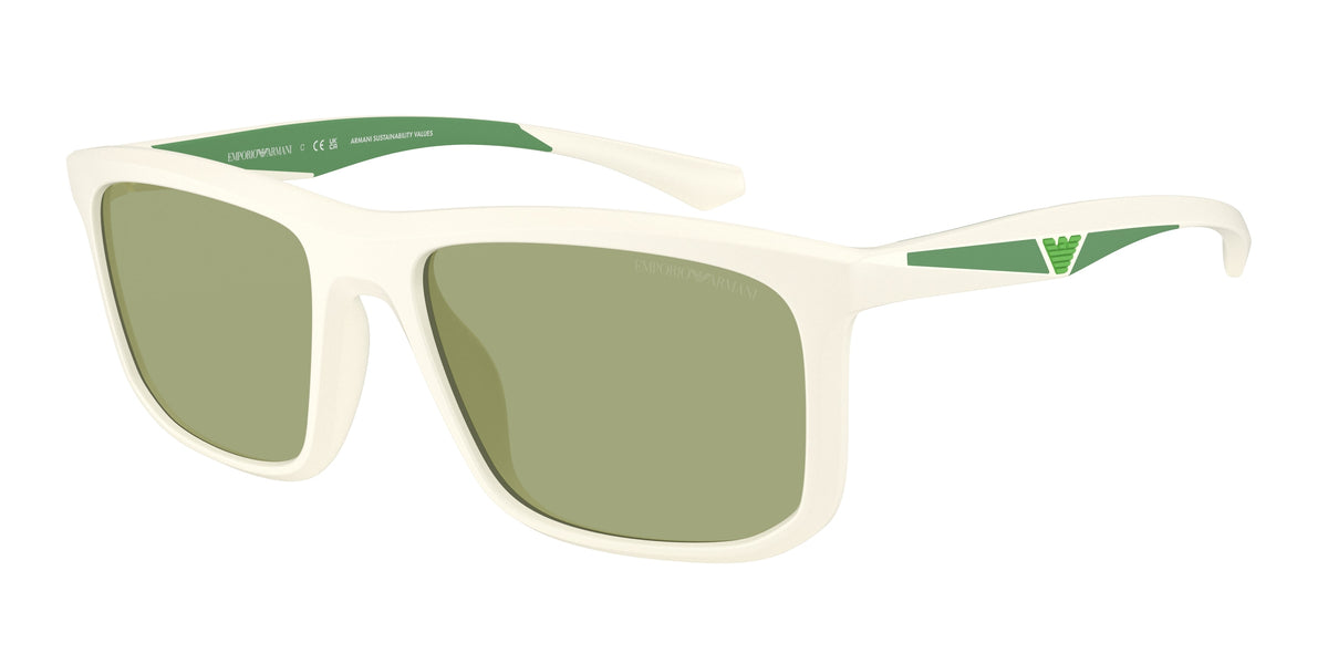 Emporio Armani EA4234U Square Sunglasses  618782-Matte White 57-145-18 - Color Map White