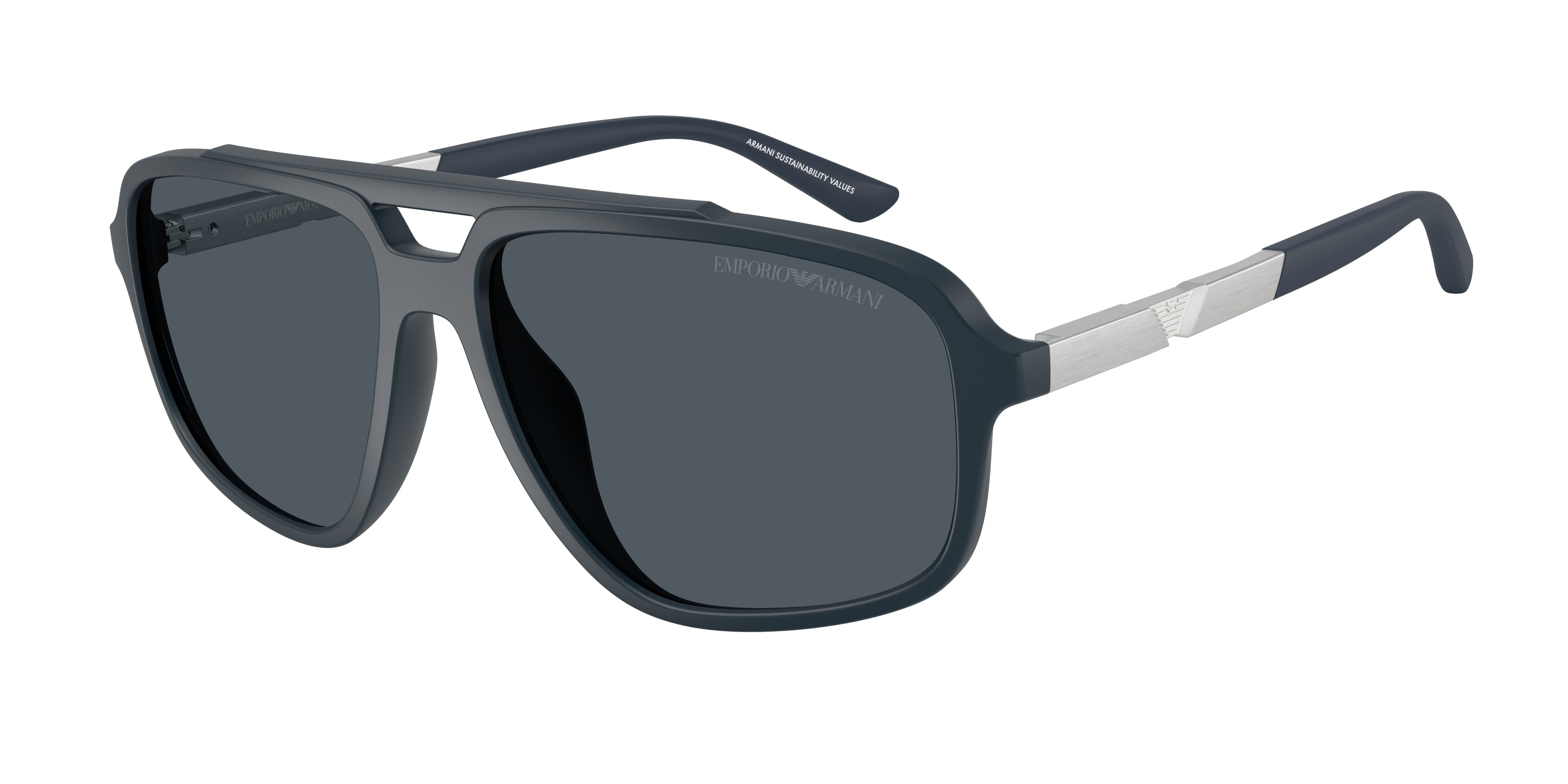 Emporio Armani EA4236U Pilot Sunglasses  618987-Dark Blue 59-145-15 - Color Map Blue