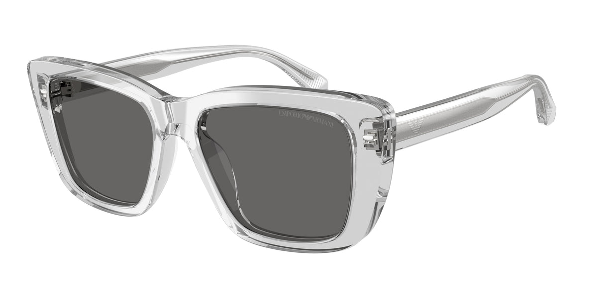 Emporio Armani EA4246U Cat Eye Sunglasses  625087-Shiny Crystal 54-140-17 - Color Map Transparent