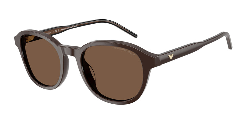 Emporio Armani EA4247U Phantos Sunglasses  625573-Shiny Brown 51-145-20 - Color Map Brown