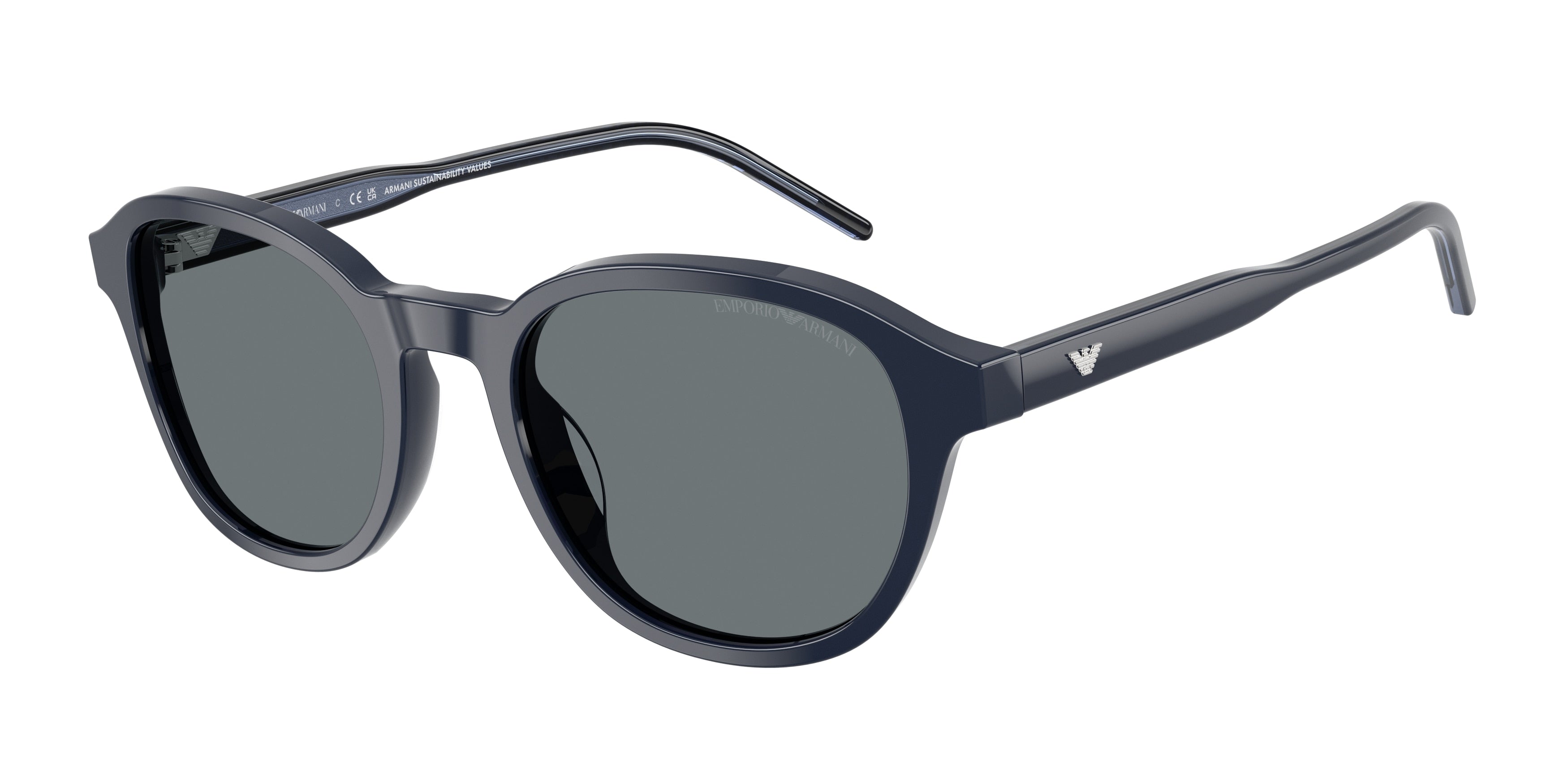 Emporio Armani EA4247U Phantos Sunglasses  625680-Shiny Blue 51-145-20 - Color Map Blue
