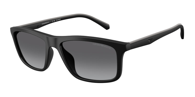 Emporio Armani EA4257U Pillow Sunglasses for Men — Free Shipping - 57-145-17 / 500181-Matte Black - Polarized