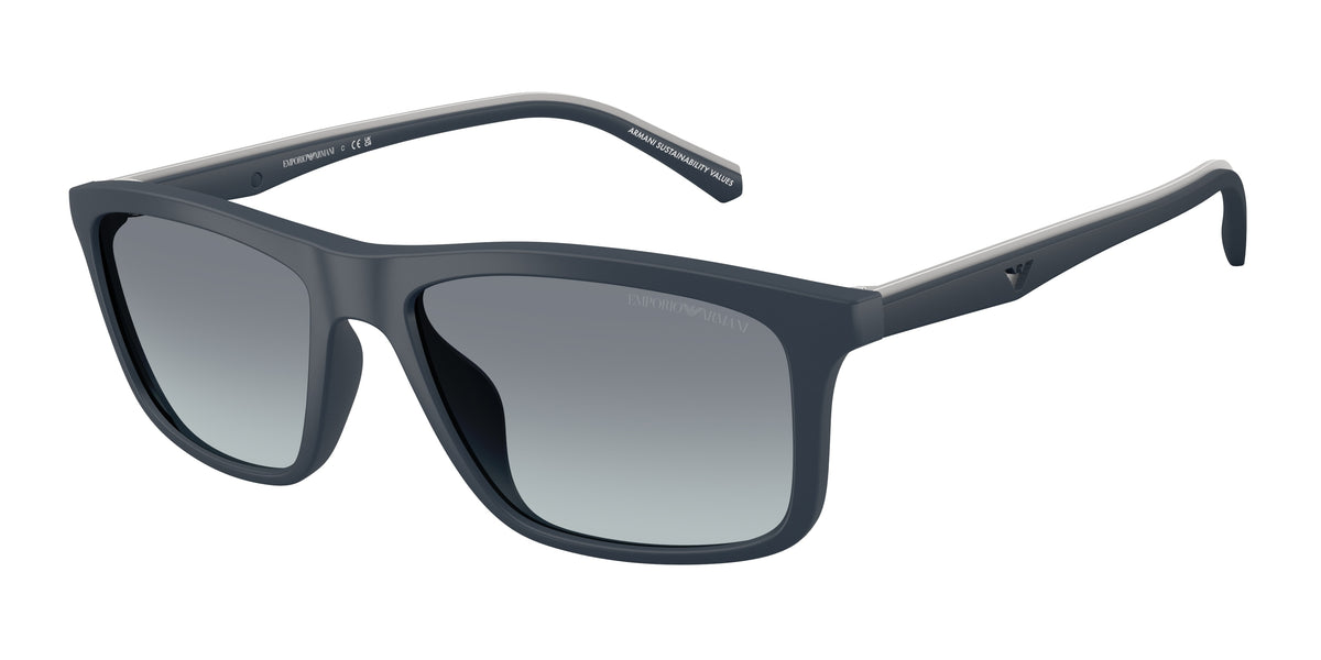 Emporio Armani EA4257U Pillow Sunglasses for Men — Free Shipping - 57-145-17 / 508819-Matte Blue