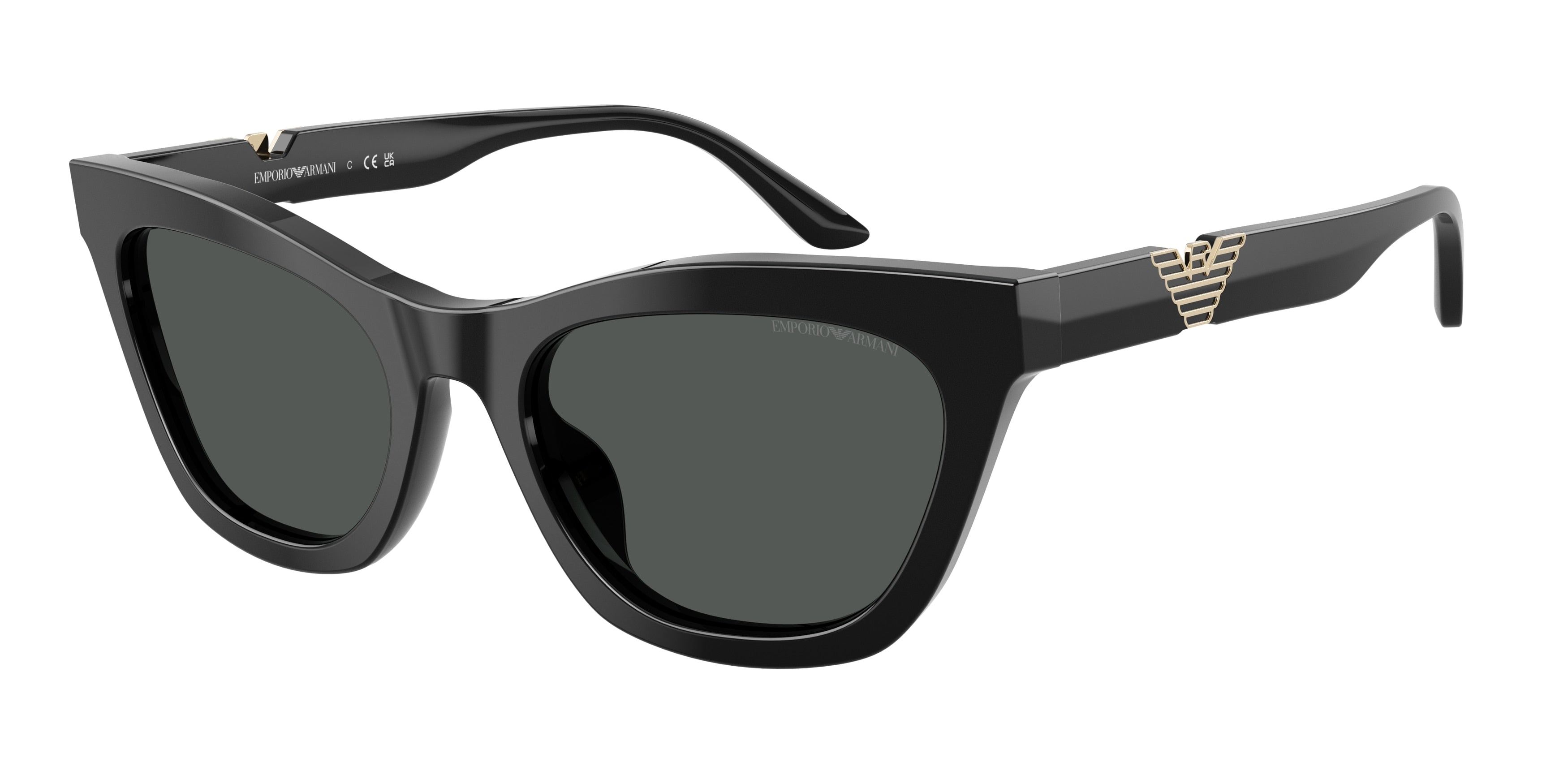 Emporio Armani EA4259U Cat Eye Sunglasses for Women — Free Shipping - 55-140-20 / 501787-Shiny Black