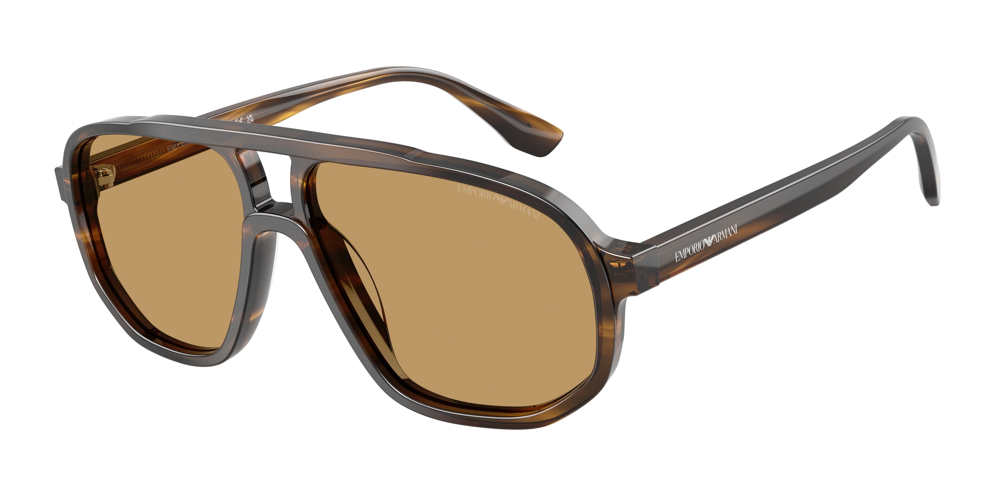 Emporio Armani EA4263U Pilot Sunglasses for Men — Free Shipping - 57-145-14 / 632673-Striped Dark Green