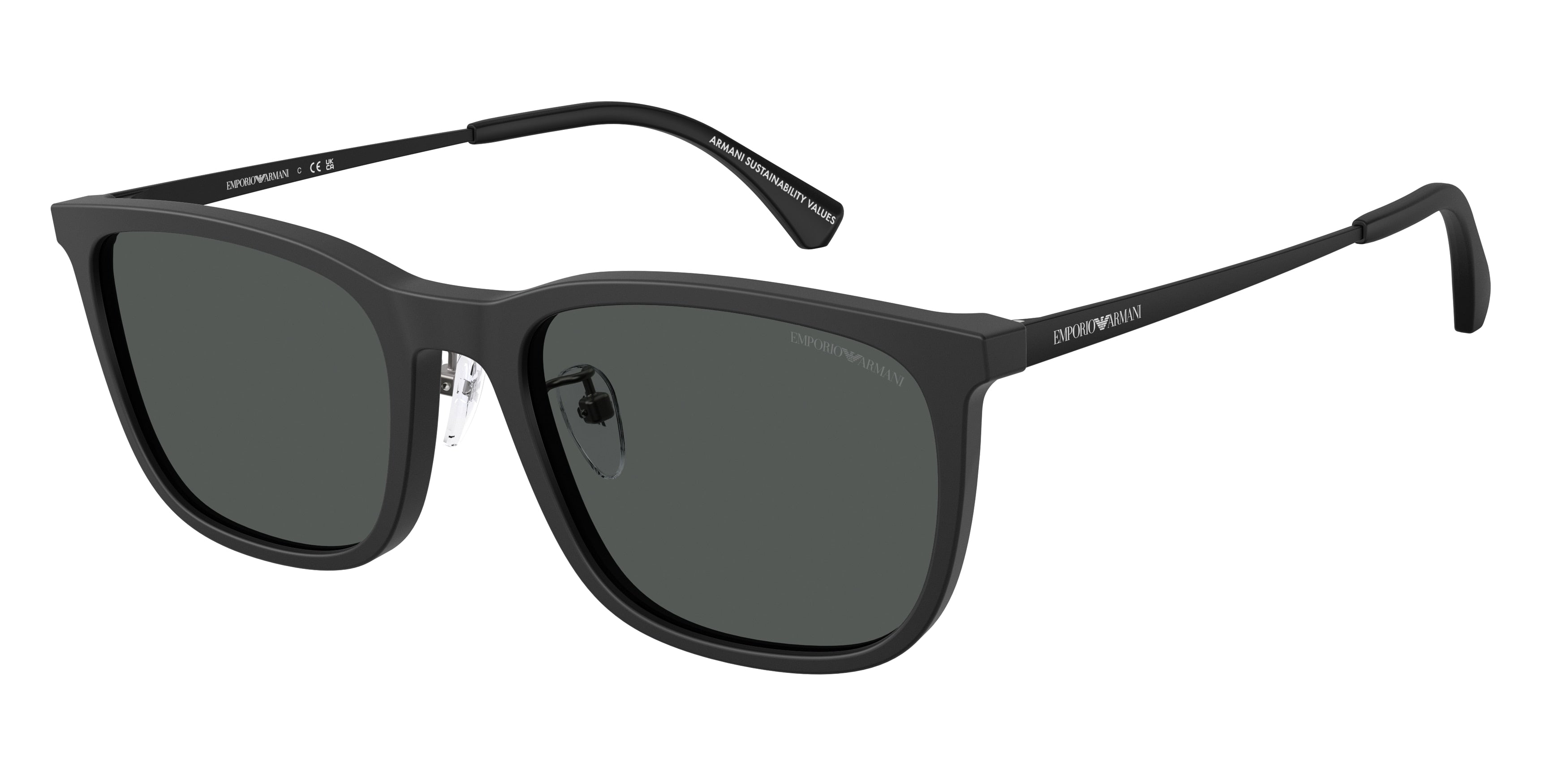 Emporio Armani EA4275D Square Sunglasses  500187-Matte Black 56-145-20 - Color Map Black