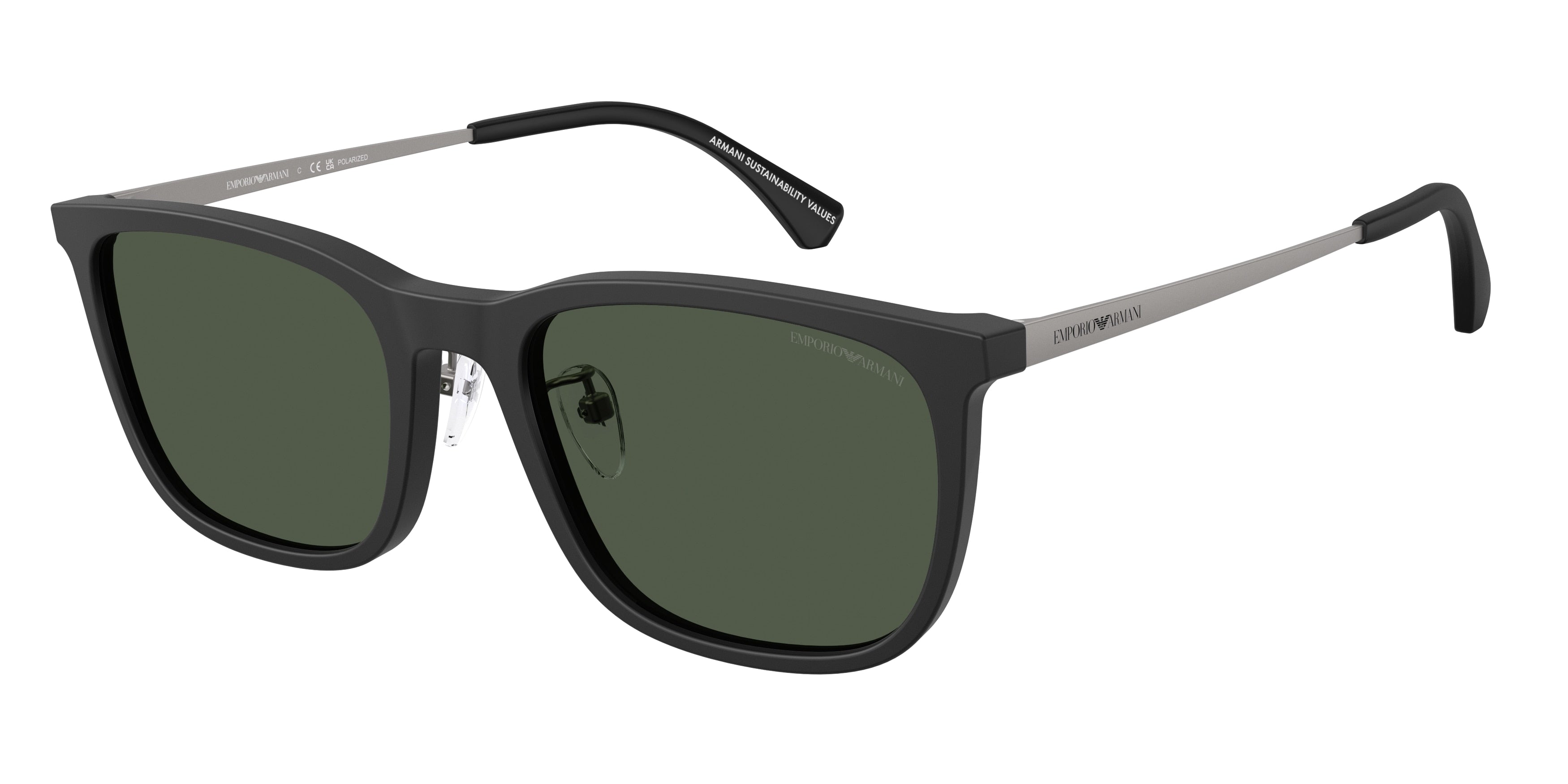 Emporio Armani EA4275D Square Sunglasses  50019A-Matte Black 56-145-20 - Color Map Black