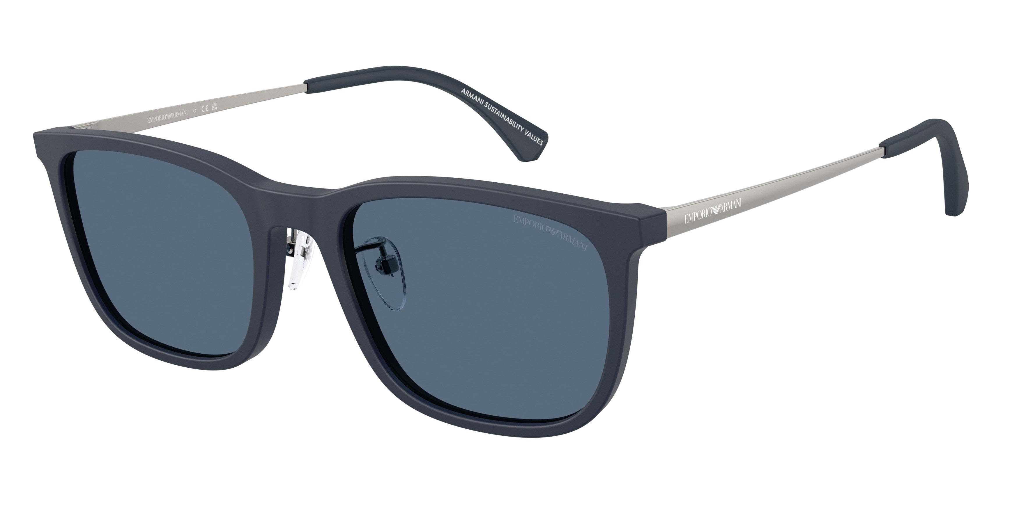 Emporio Armani EA4275D Square Sunglasses  508880-Matte Blue 56-145-20 - Color Map Blue