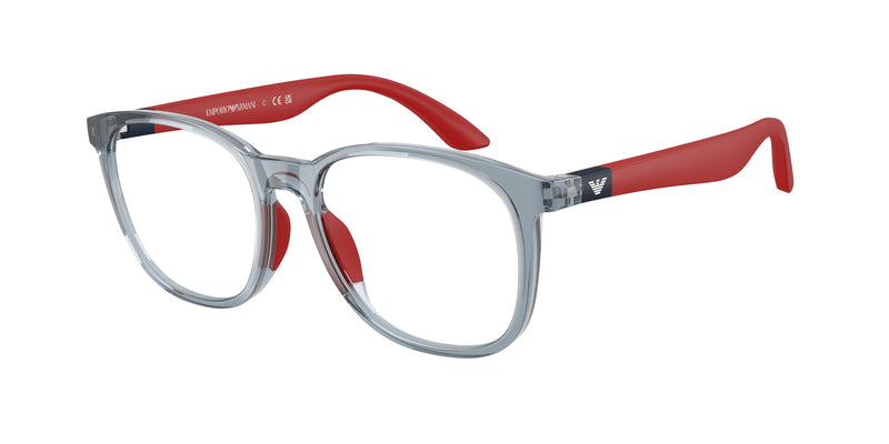 Emporio Armani Kids EK3004 Phantos Eyeglasses  5072-Shiny Transparent Blue 49-130-16 - Color Map Blue